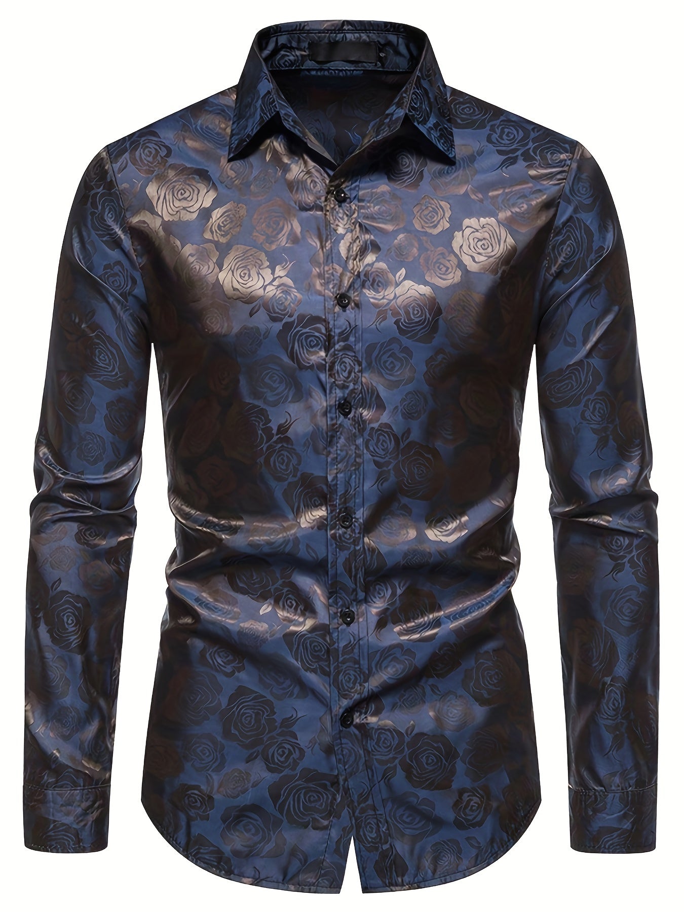 Elegant shirt with rose motif