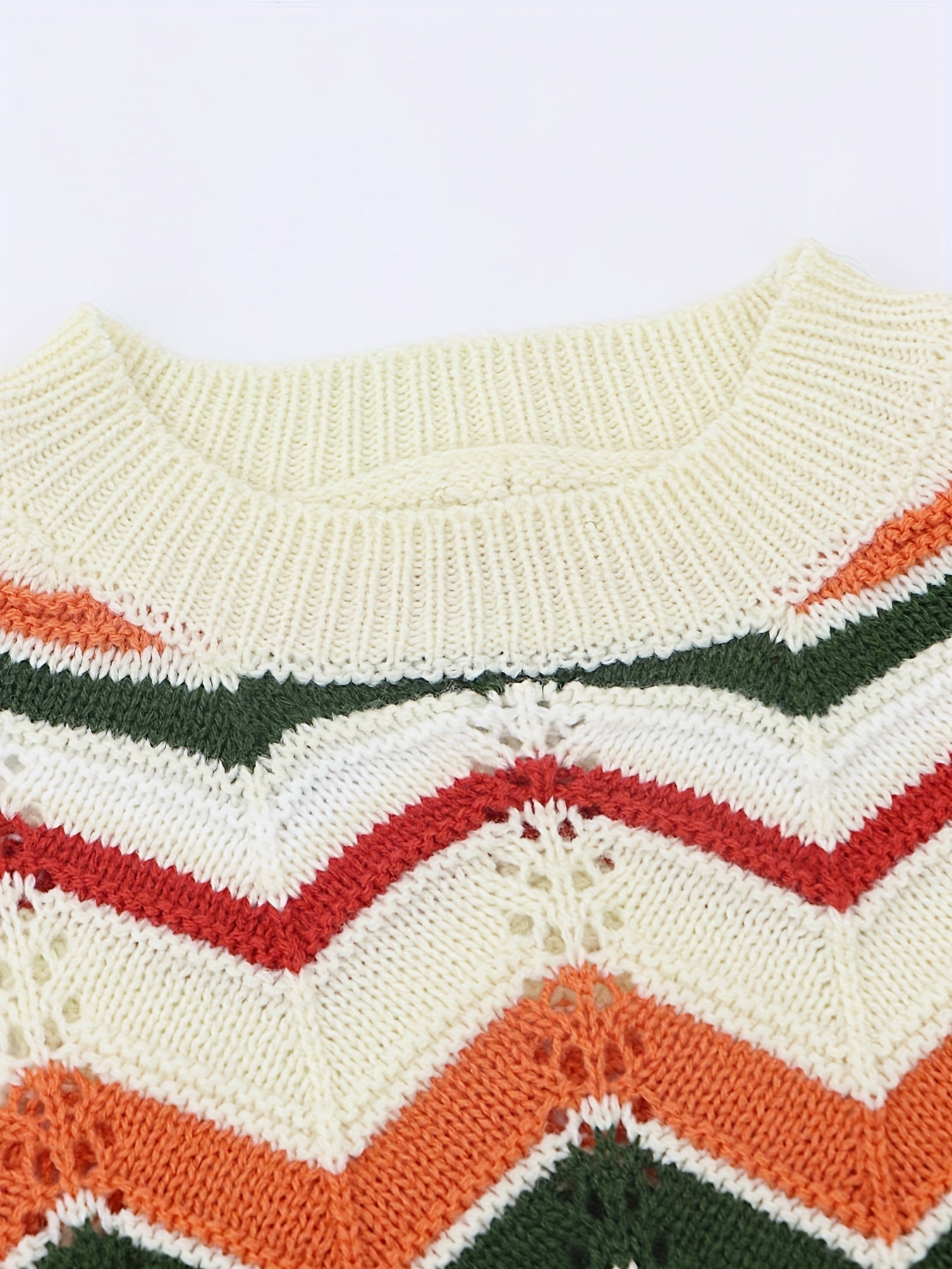 Sweater with a linear design