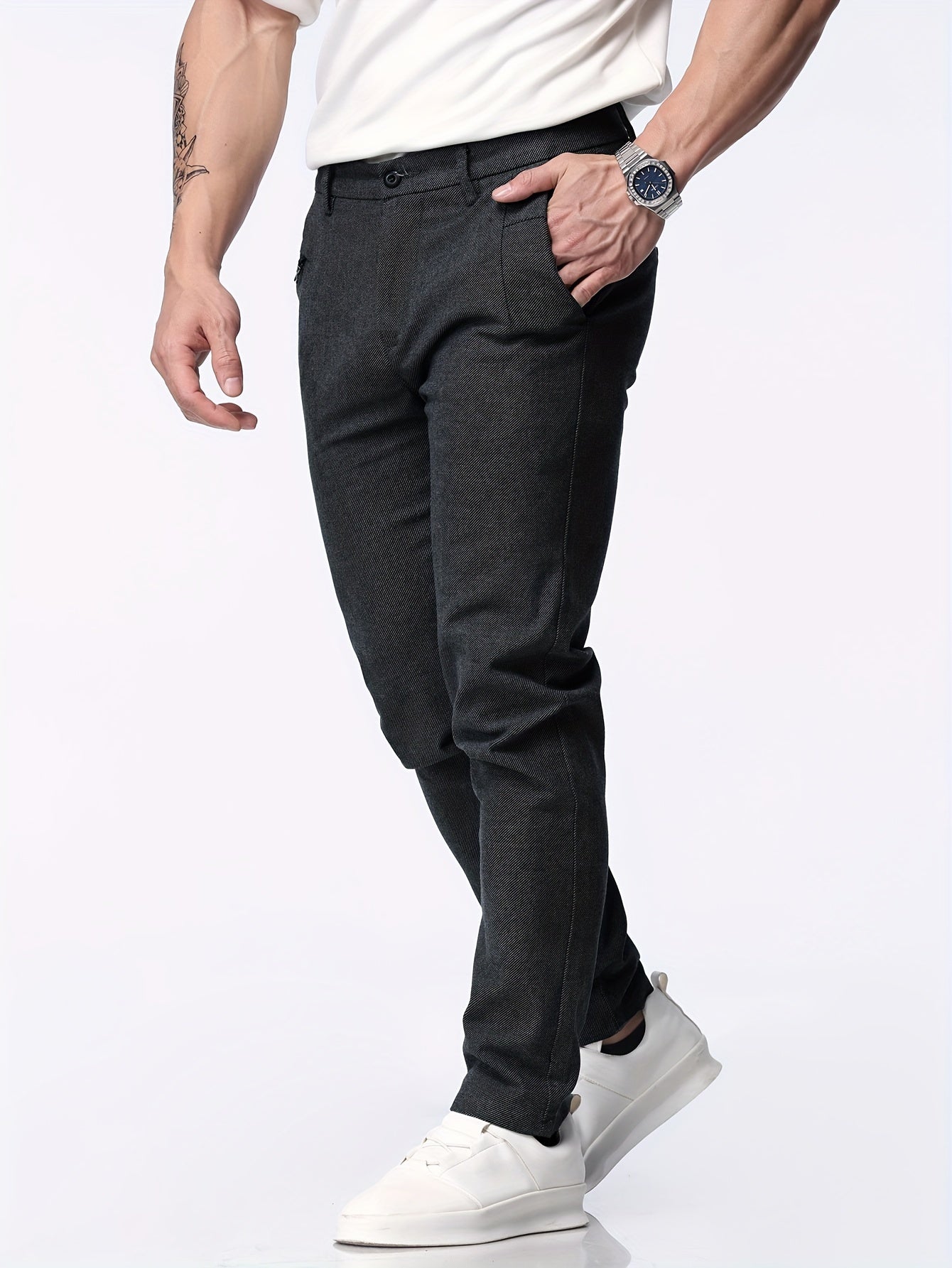 Casual straight trousers for men