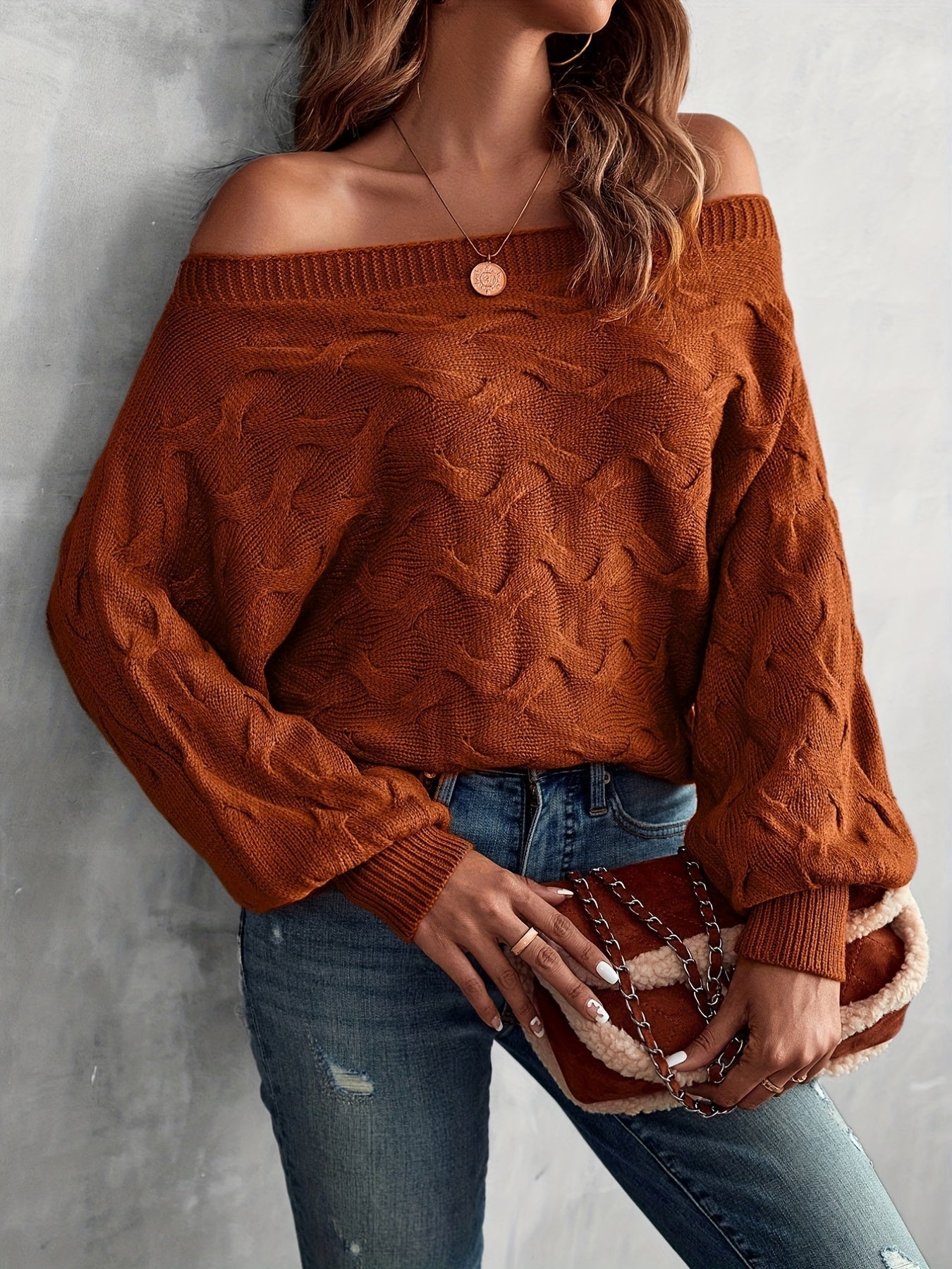 Off shoulder sweater