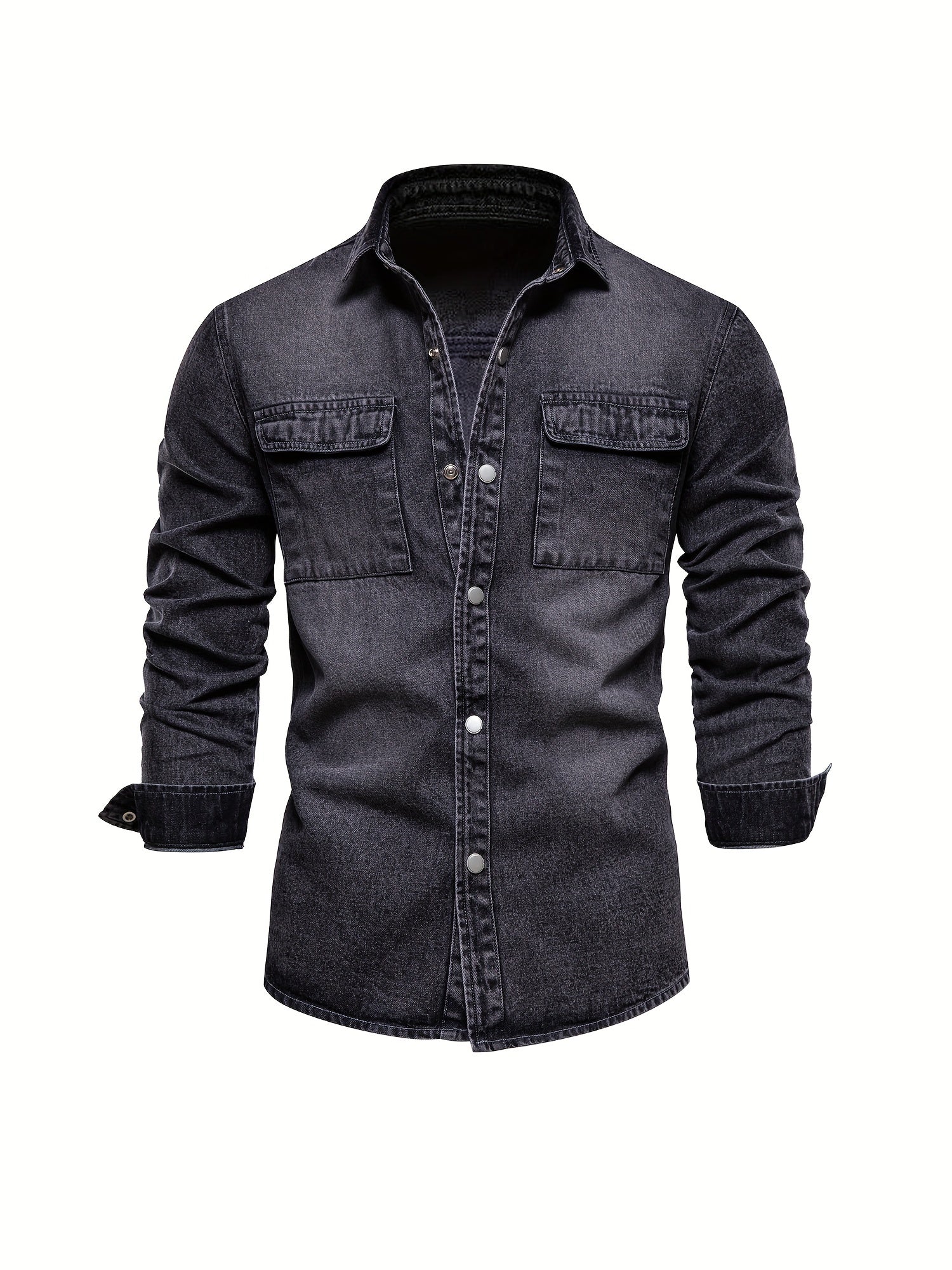 Long sleeve denim shirt for men