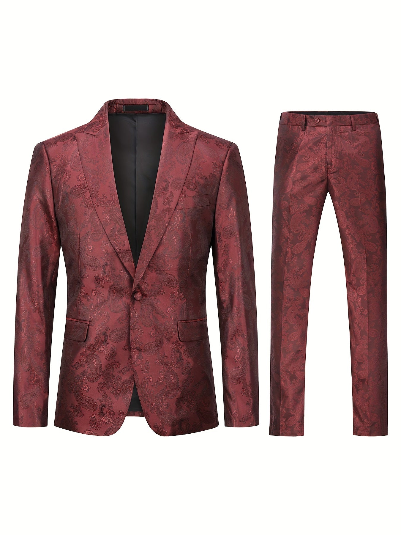 Suit set consisting of a blazer jacket and paisley trousers