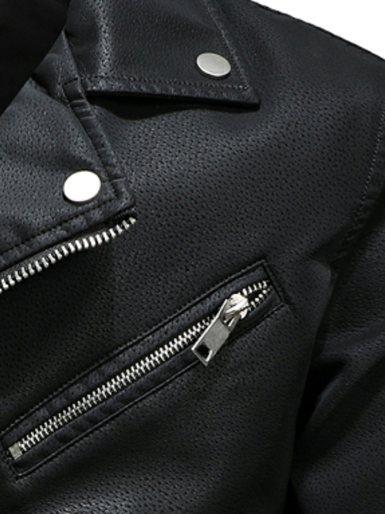 Warm leather jacket for men