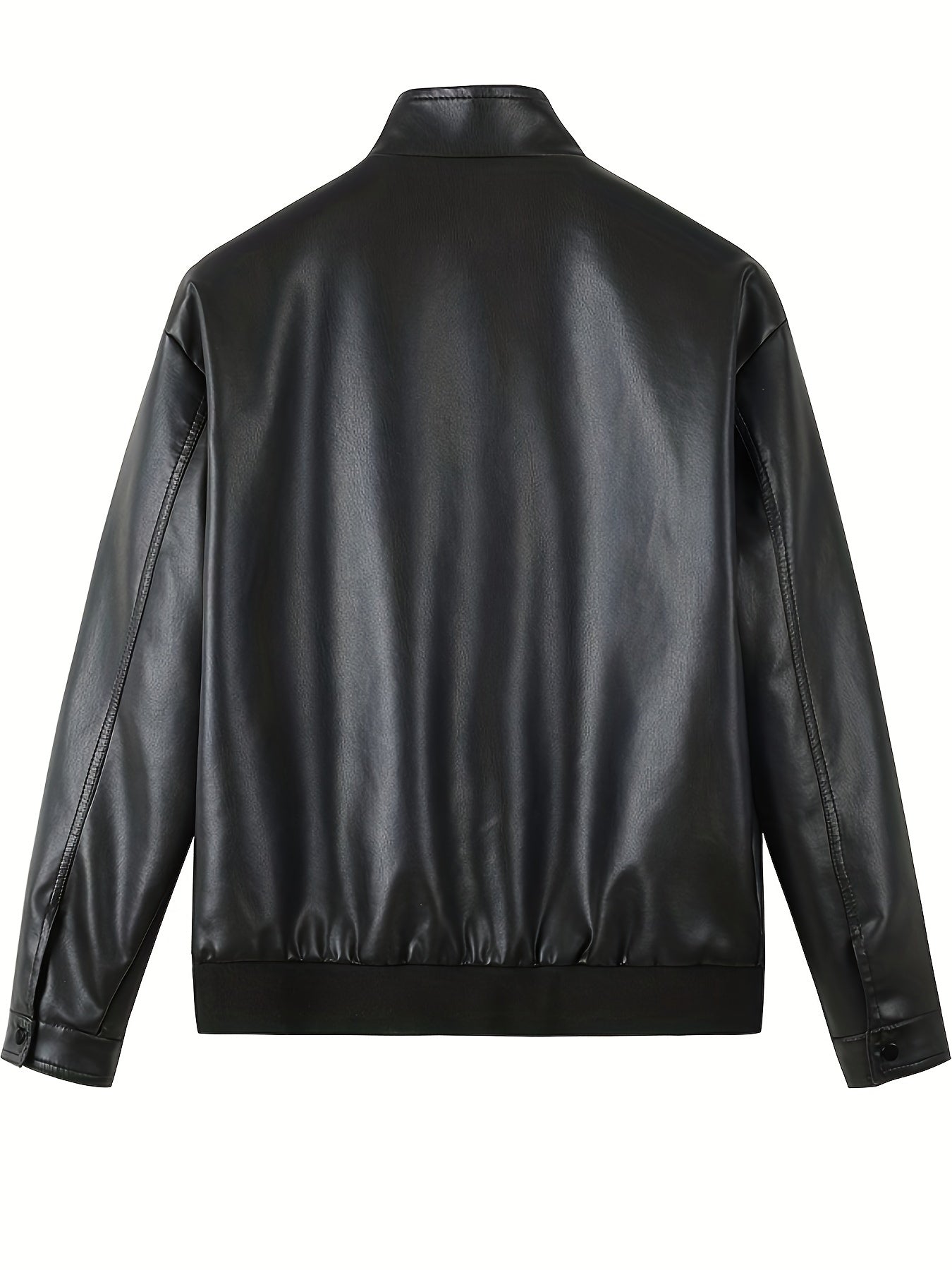 Black leather jacket for men