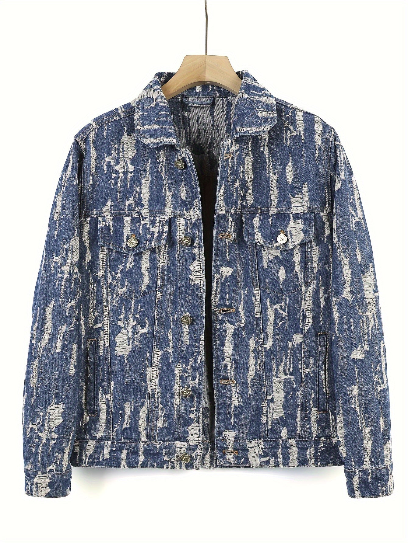 Jacquard denim jacket