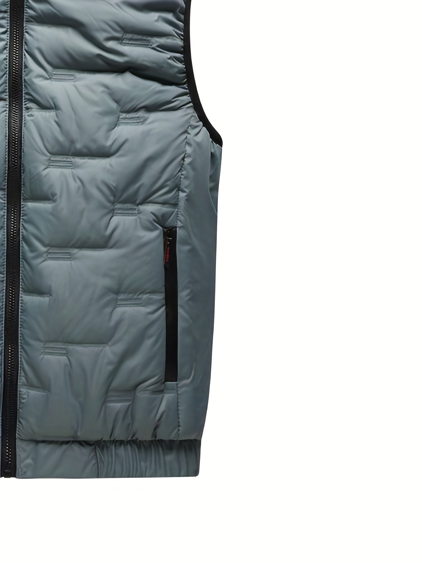 Padded vest with hood and zipper