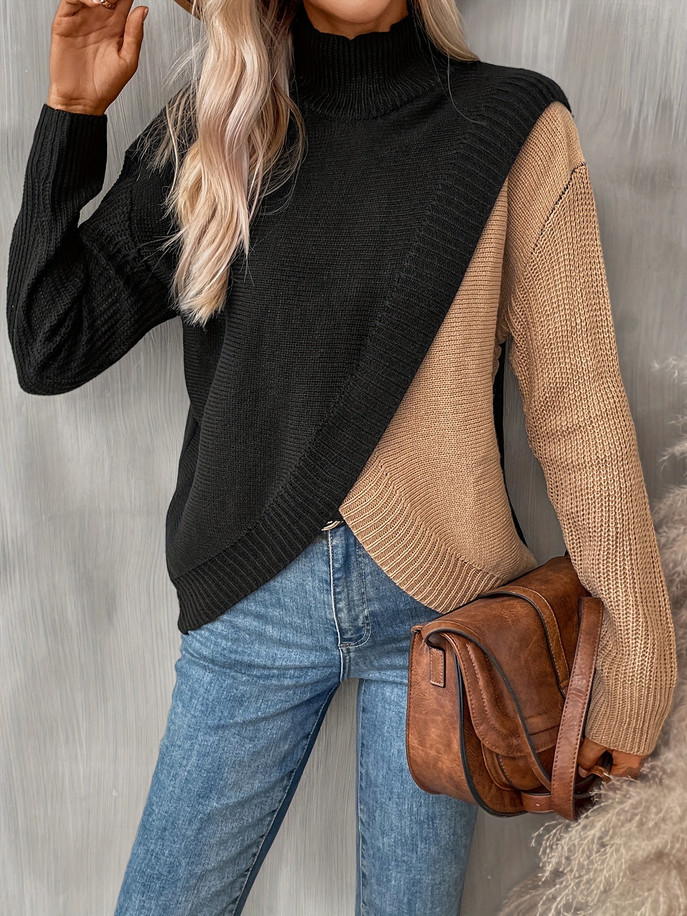 Two-sided color sweater