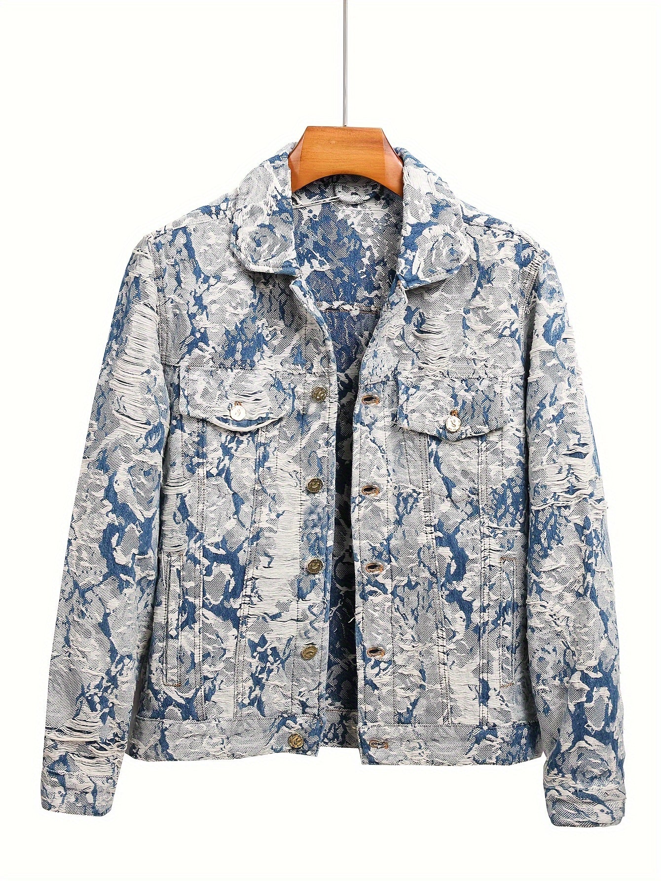 Jacquard denim jacket