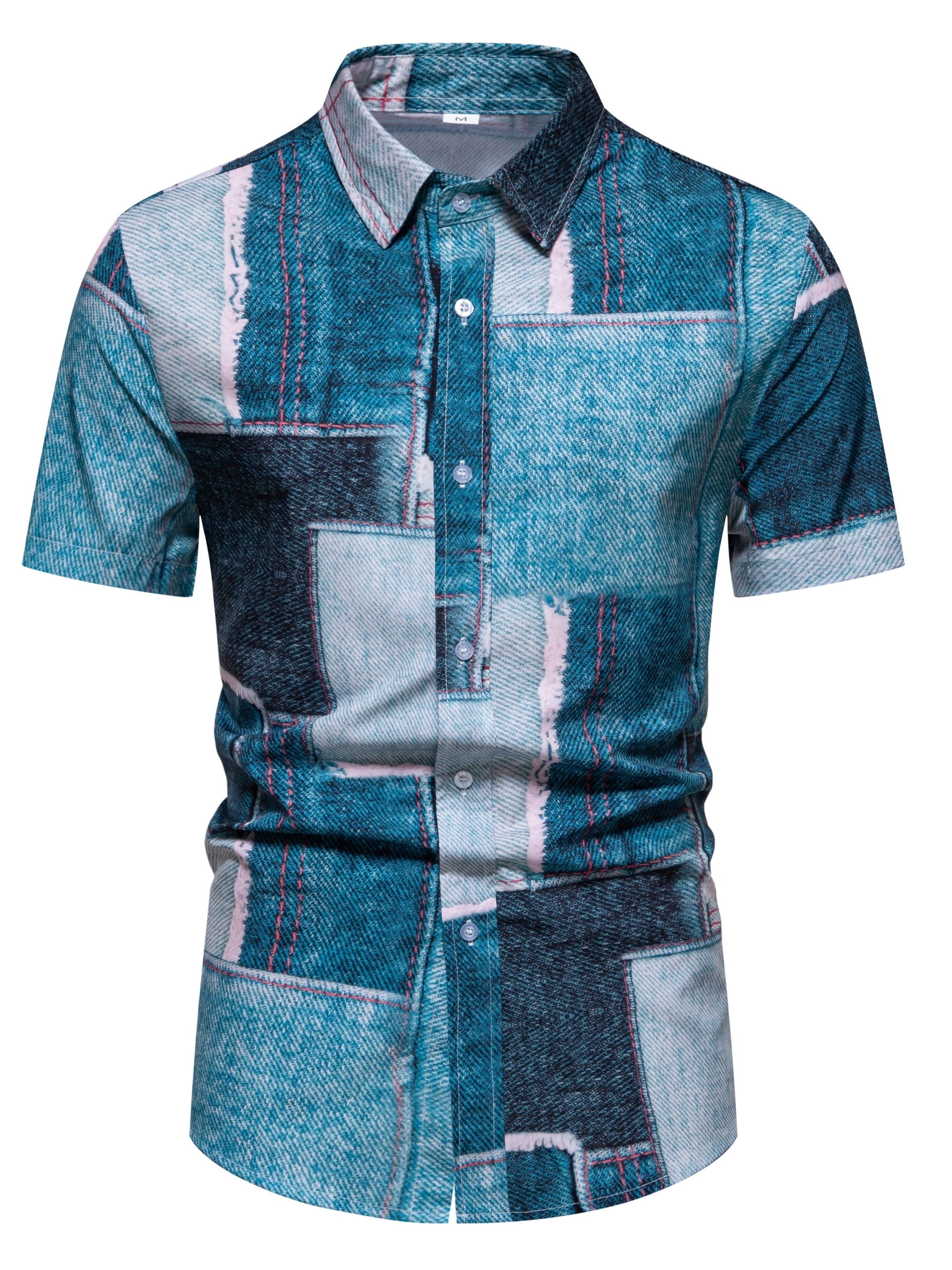 Denim shirt with short sleeves in different colors