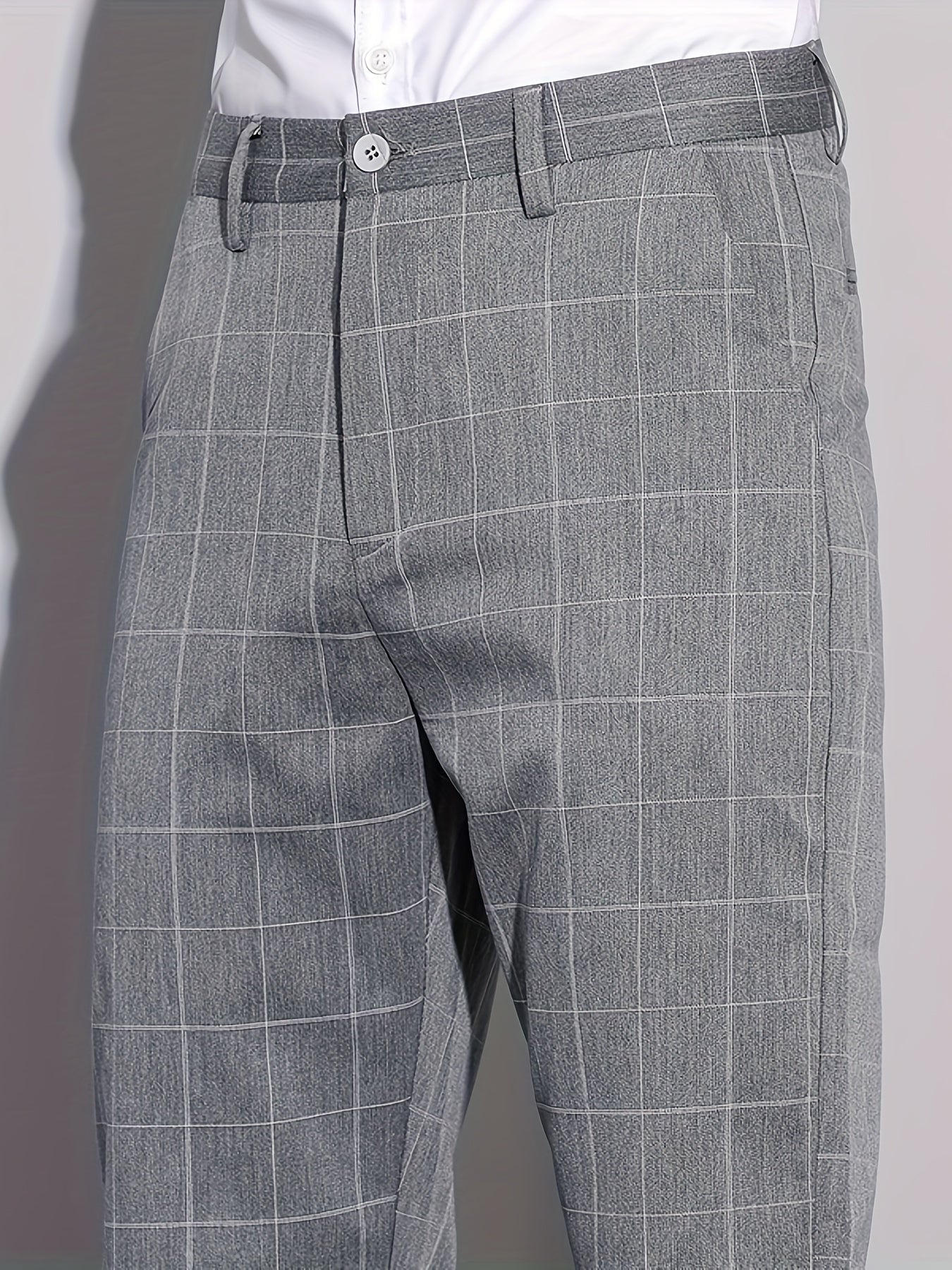 Retro checked men's trousers