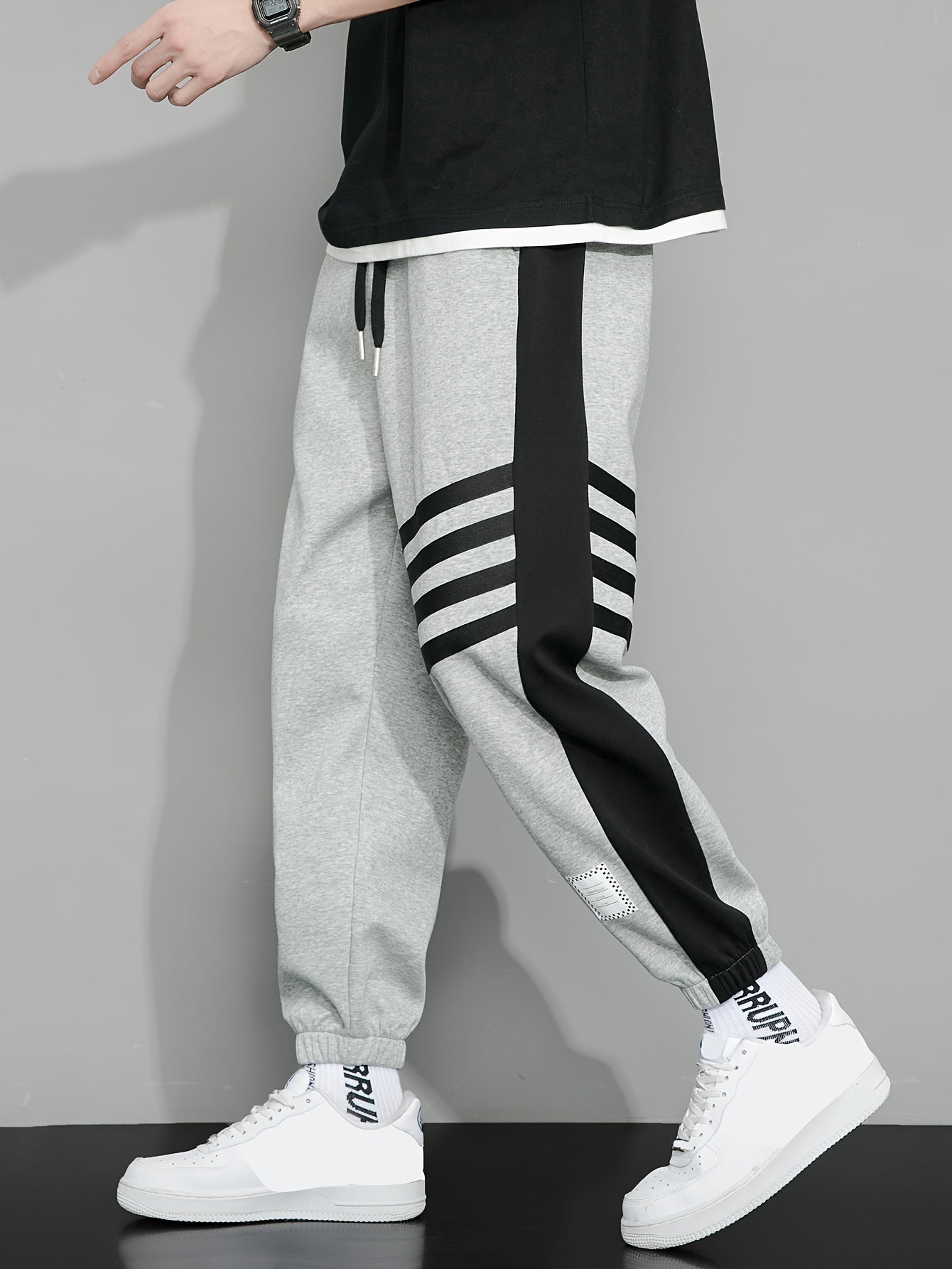 Striped men's sweatpants