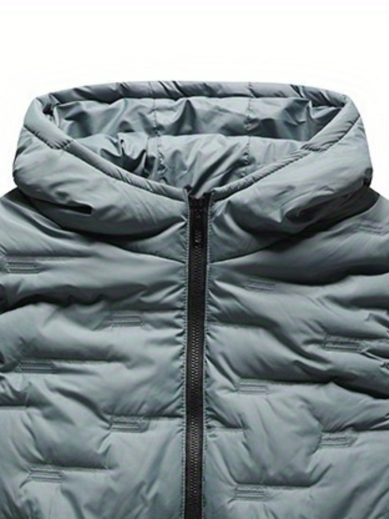 Padded vest with hood and zipper