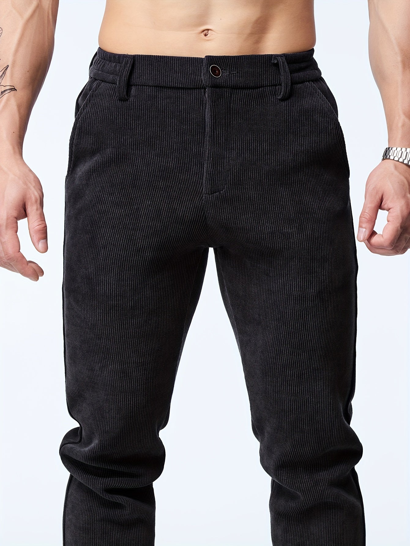 Straight corduroy trousers