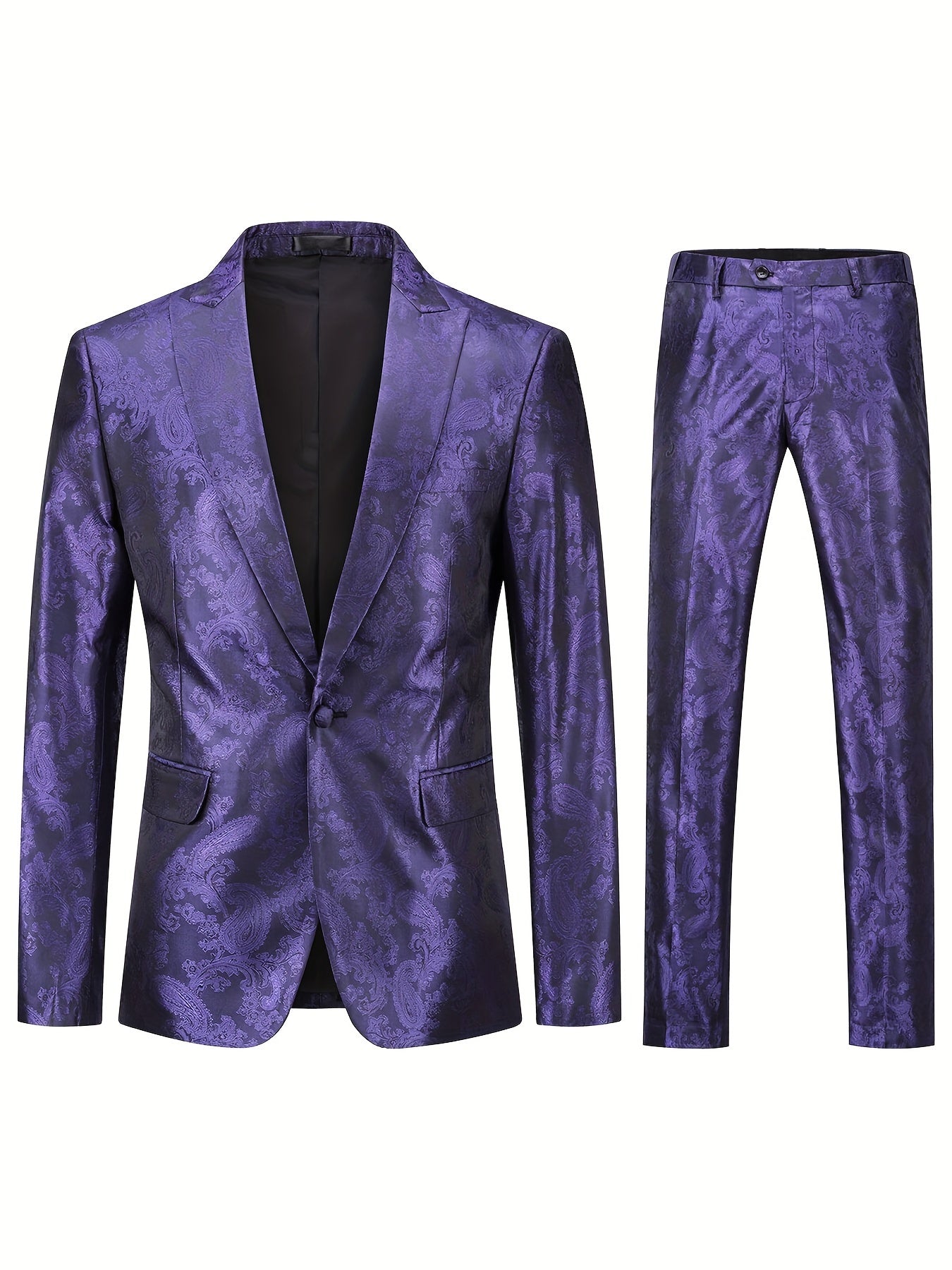 Suit set consisting of a blazer jacket and paisley trousers