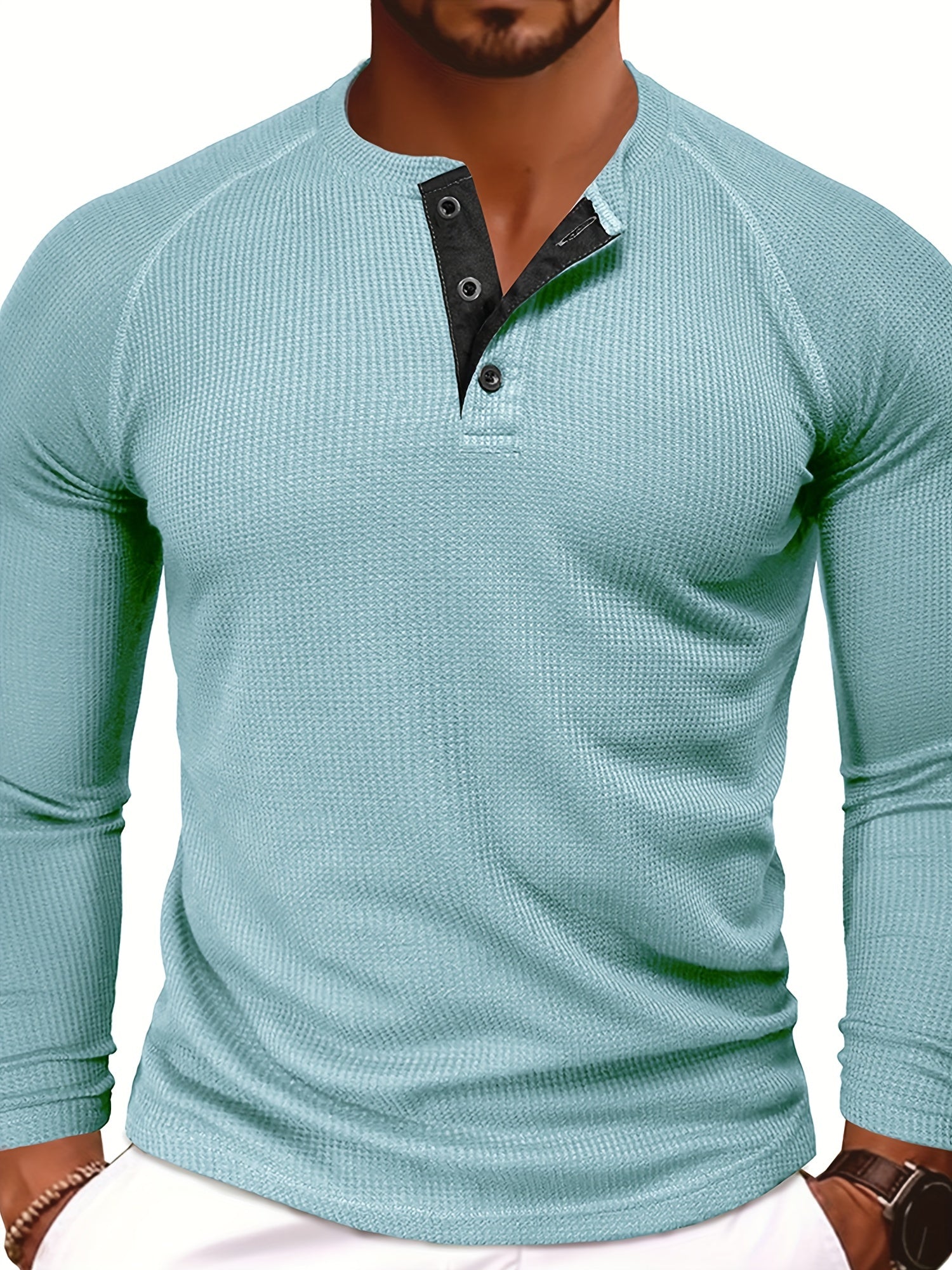 Long sleeve Henley shirt