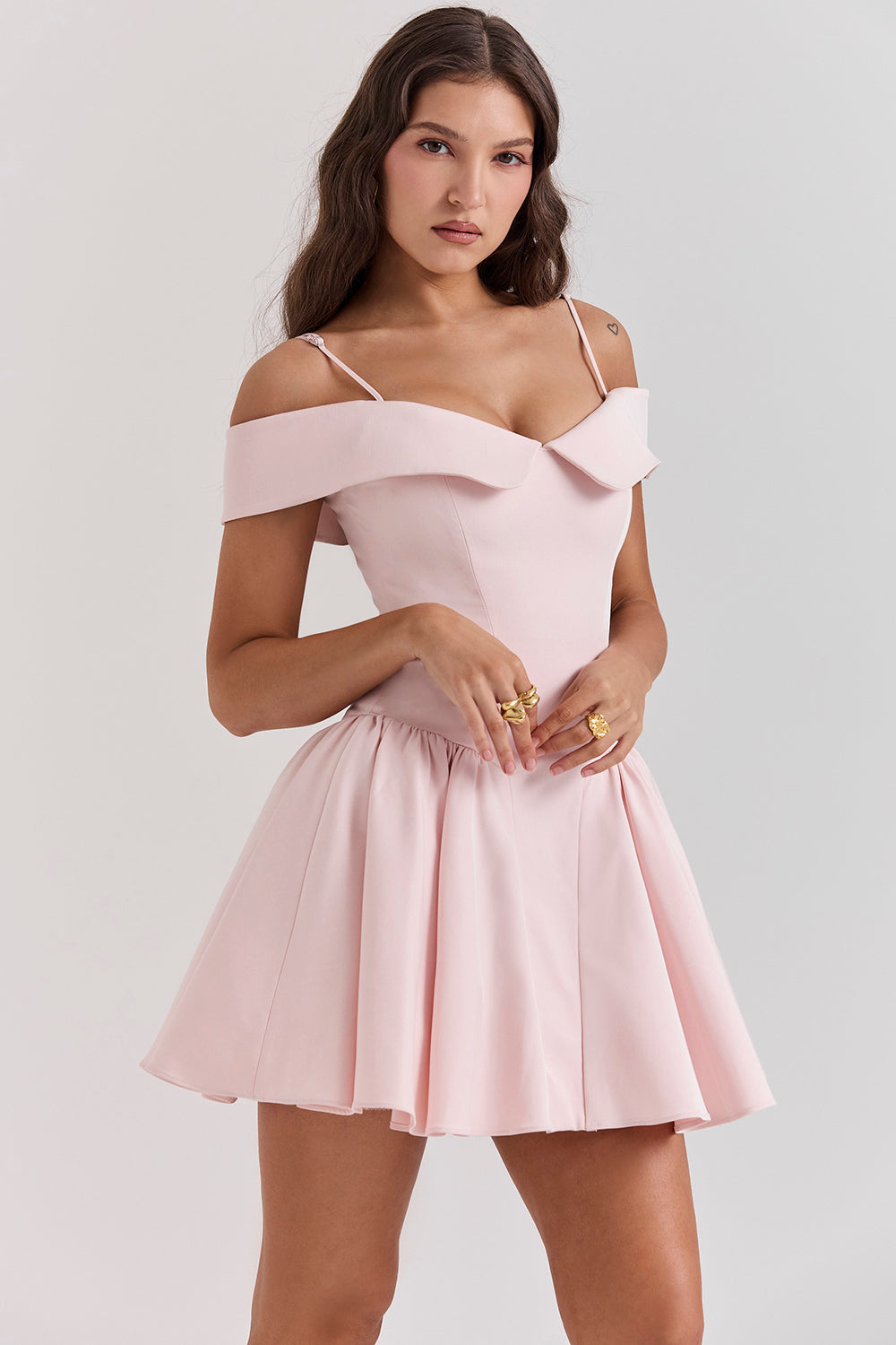 Off shoulder mini dress