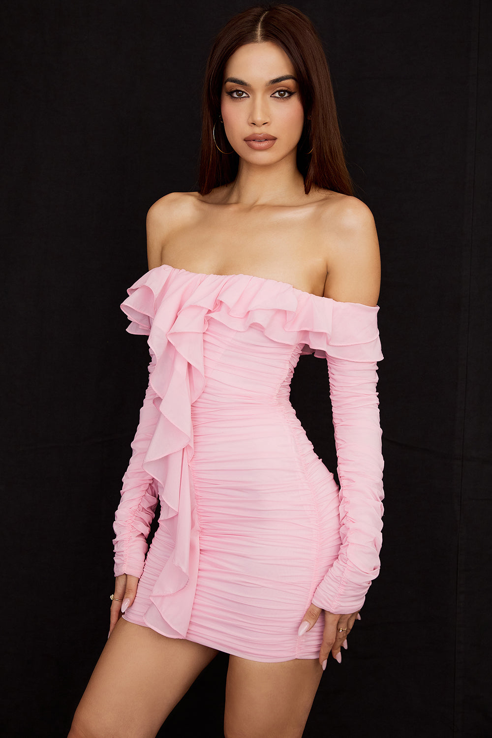 Real silk fairy pink mini dress