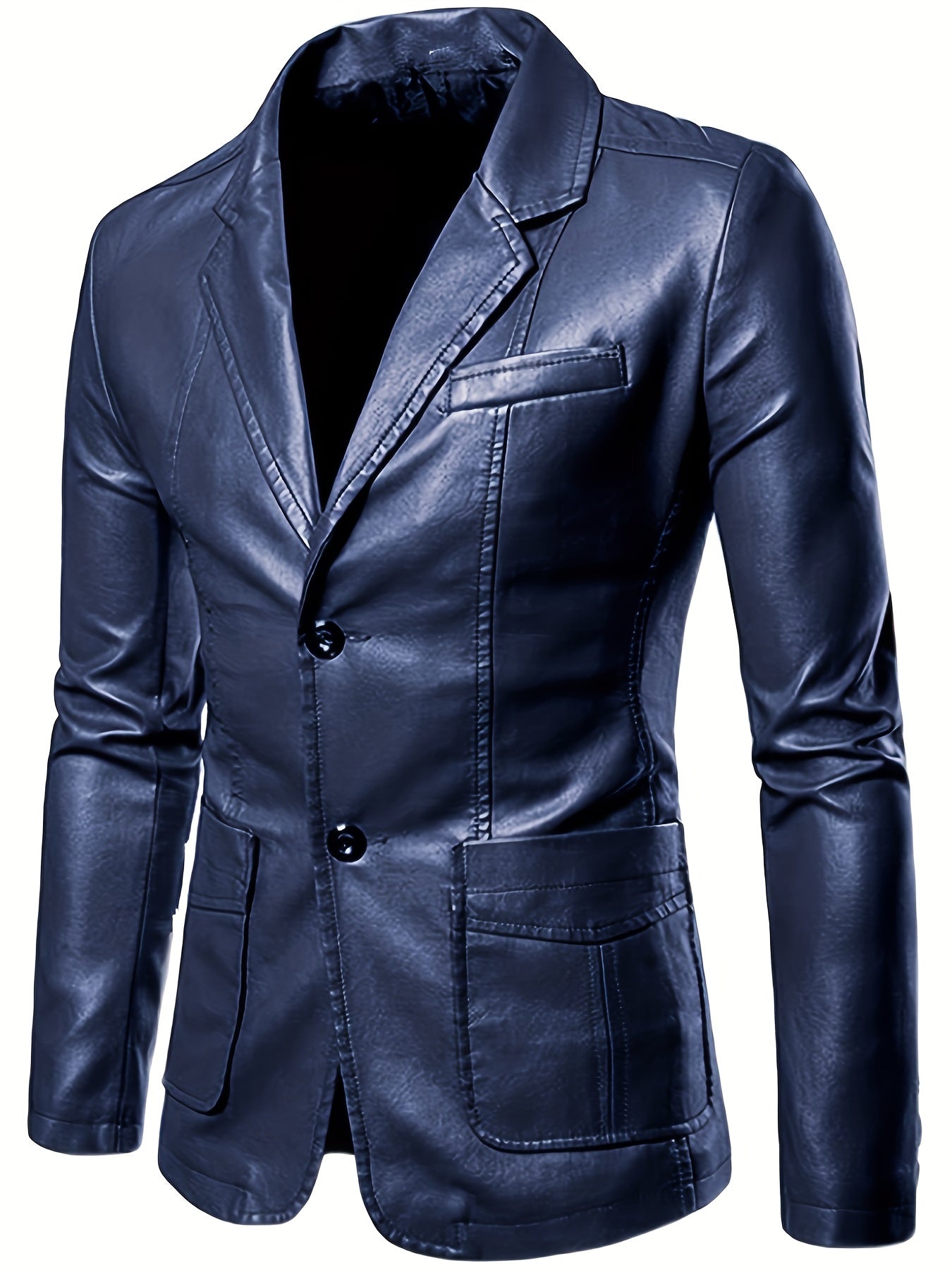 Leather blazer for men