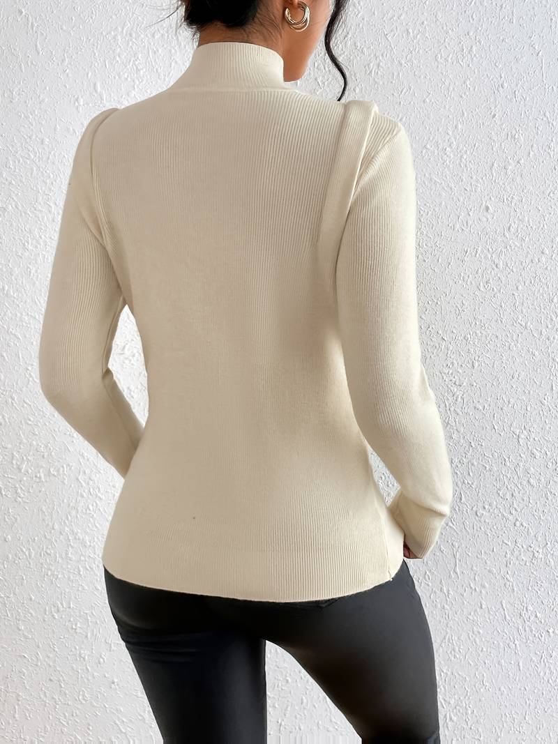 Beige turtleneck