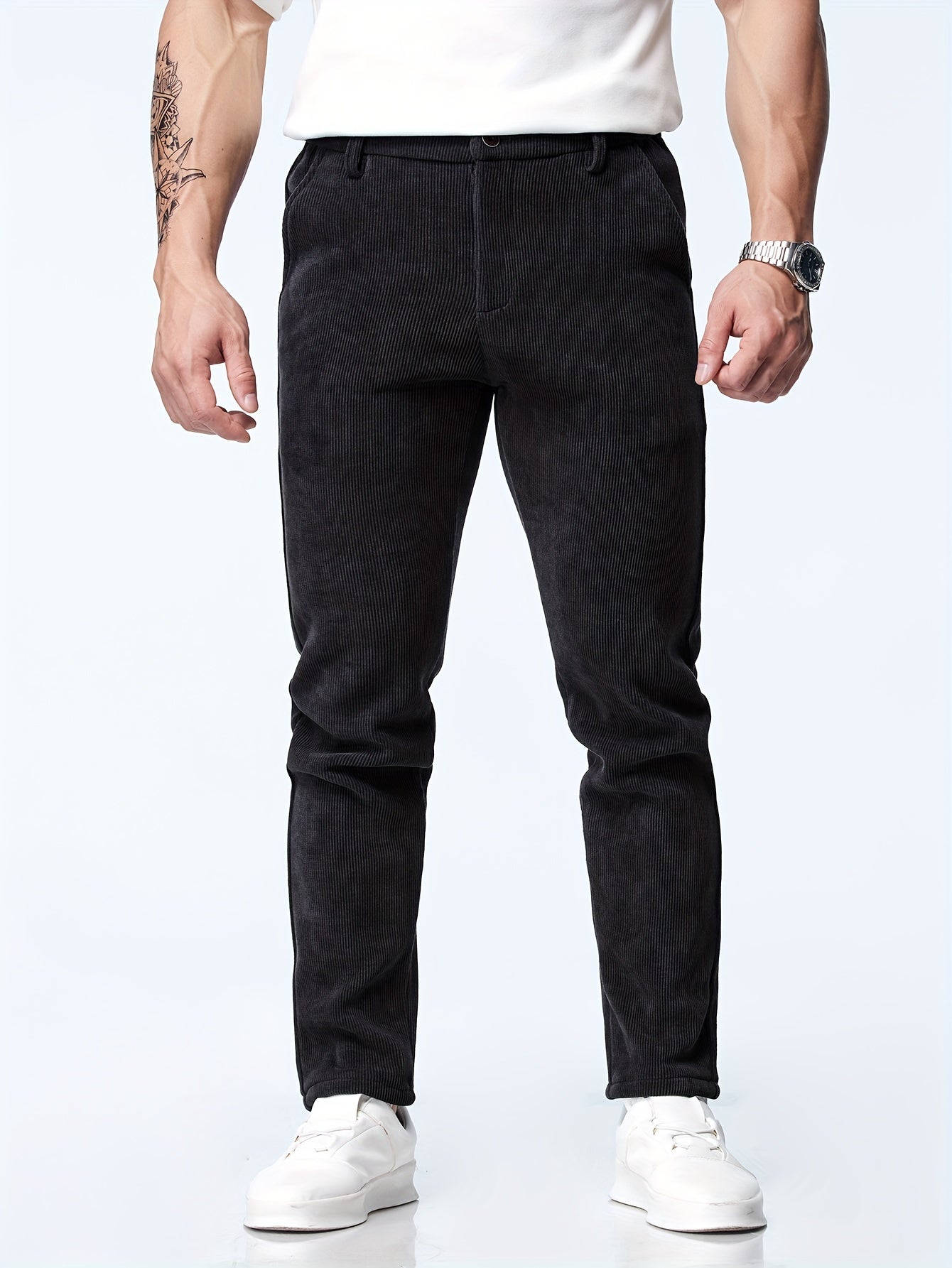 Straight corduroy trousers