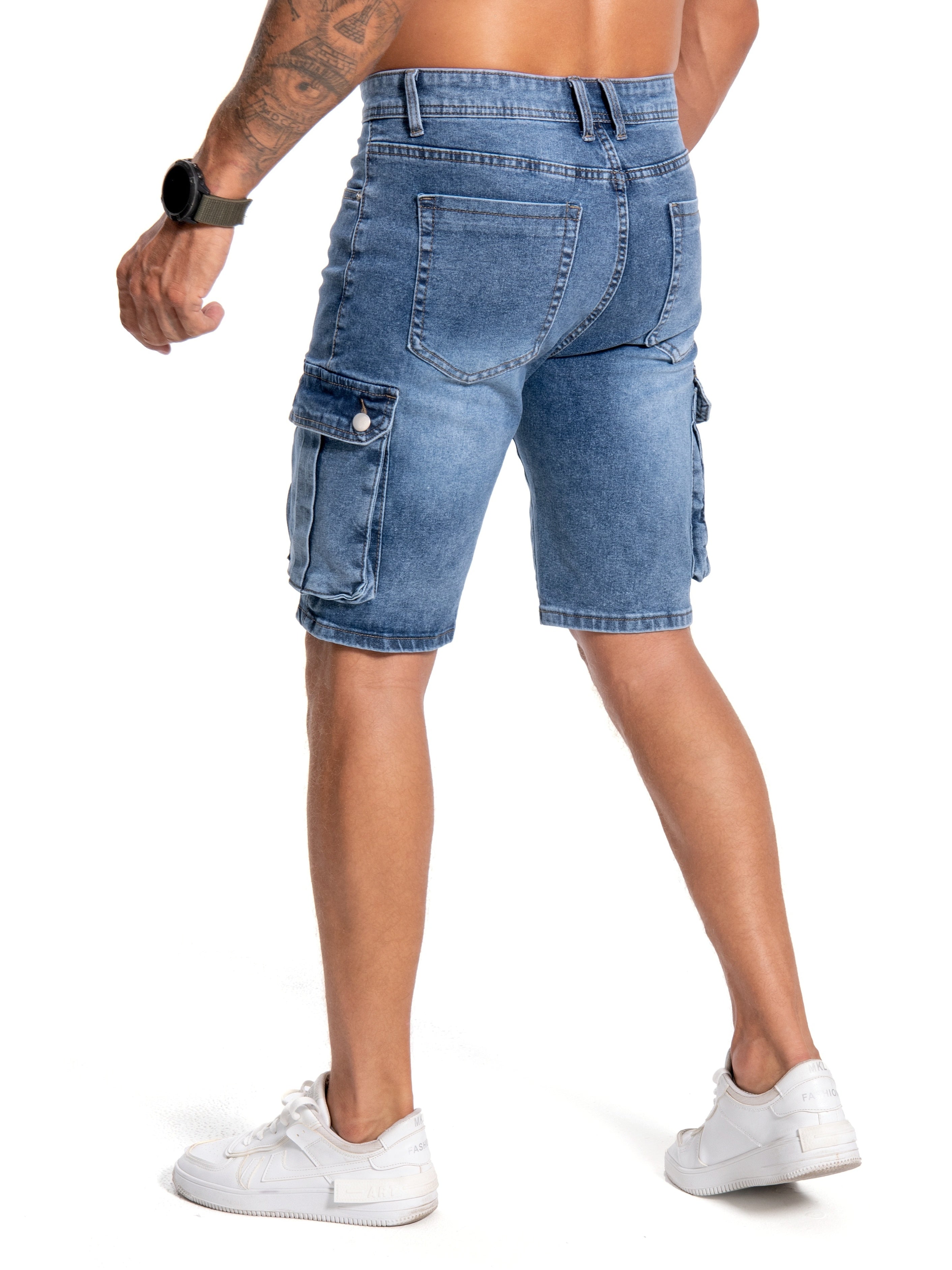 Denim shorts medium stretch for men