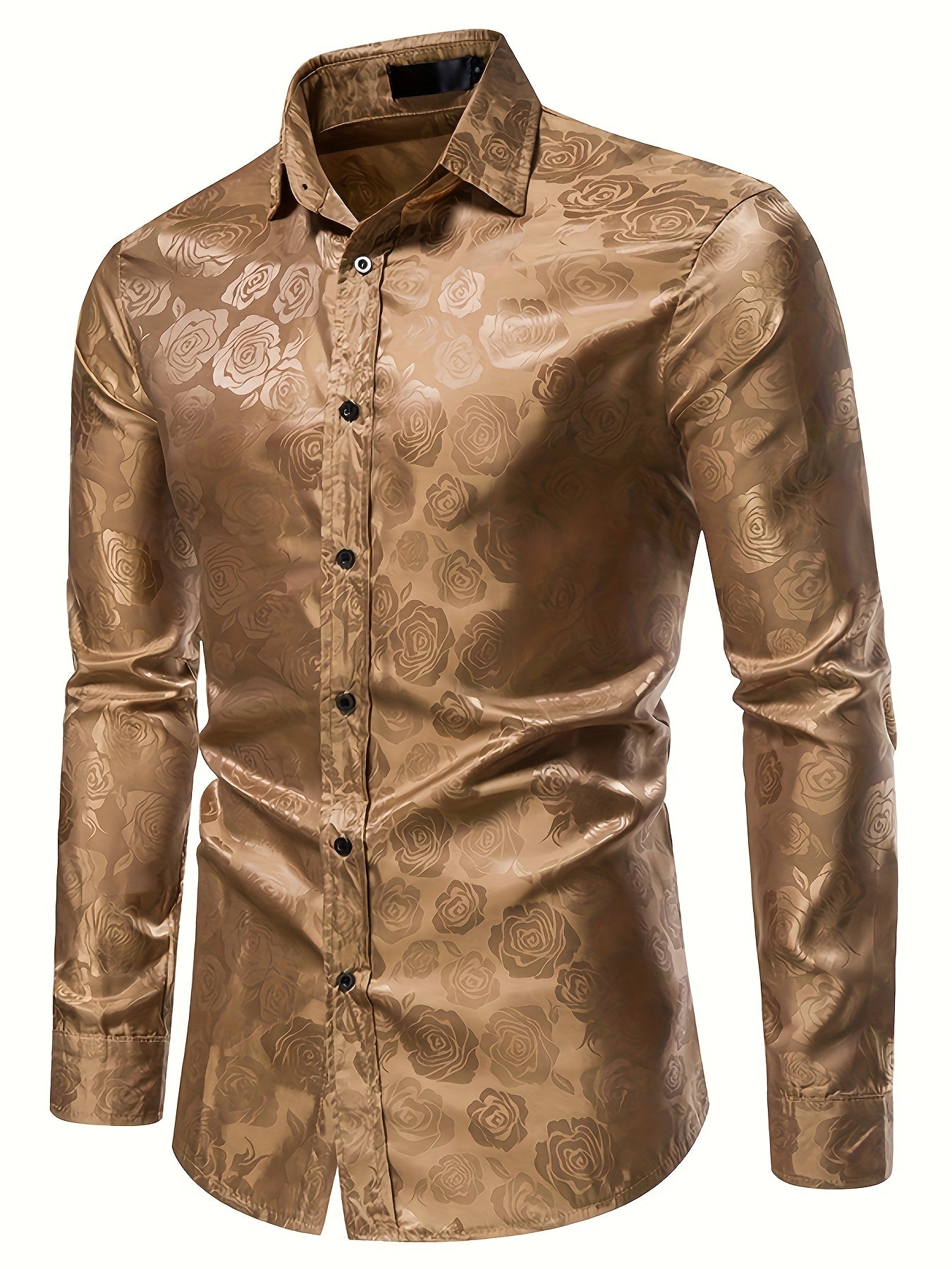 Elegant shirt with rose motif