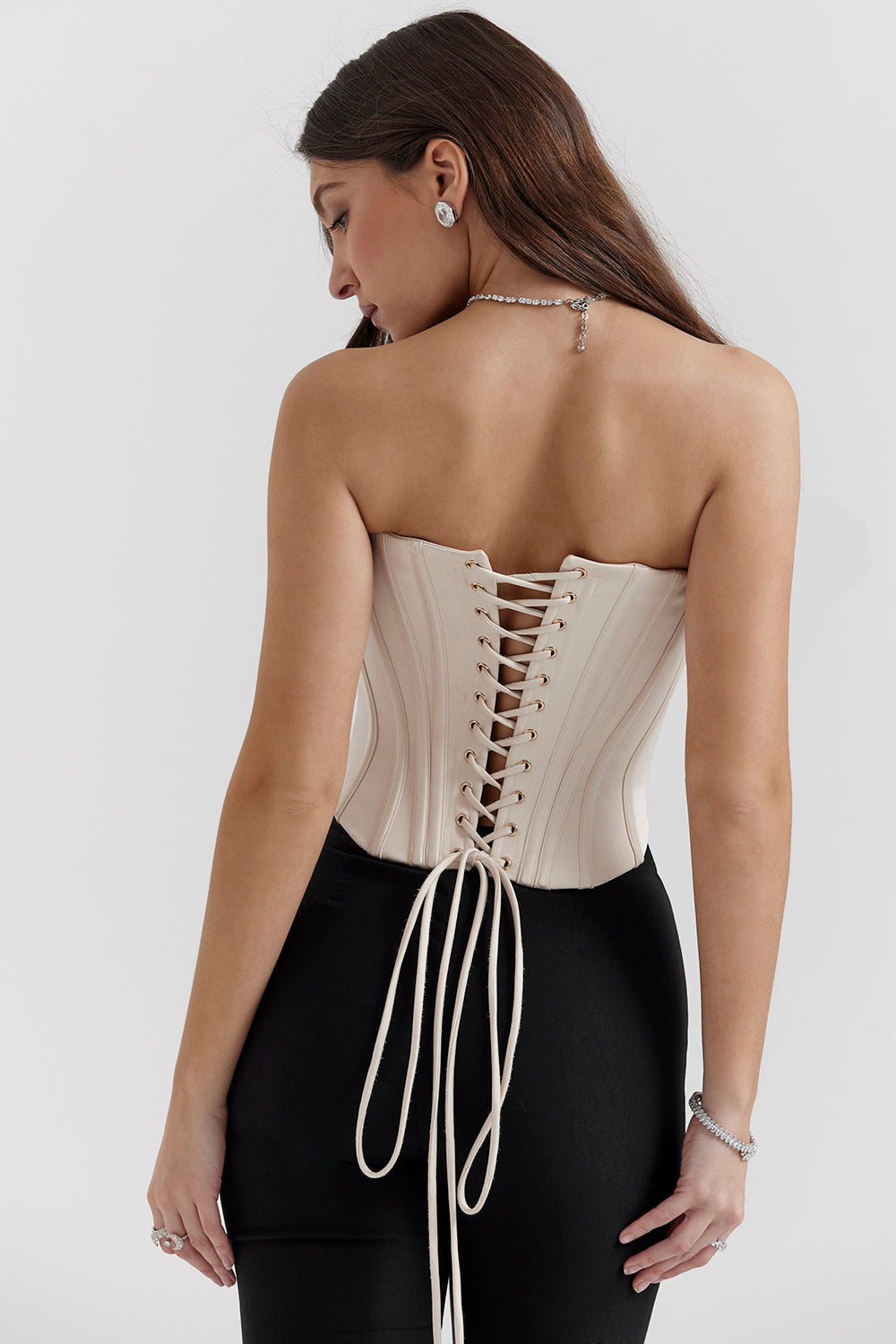 Corset with lace back