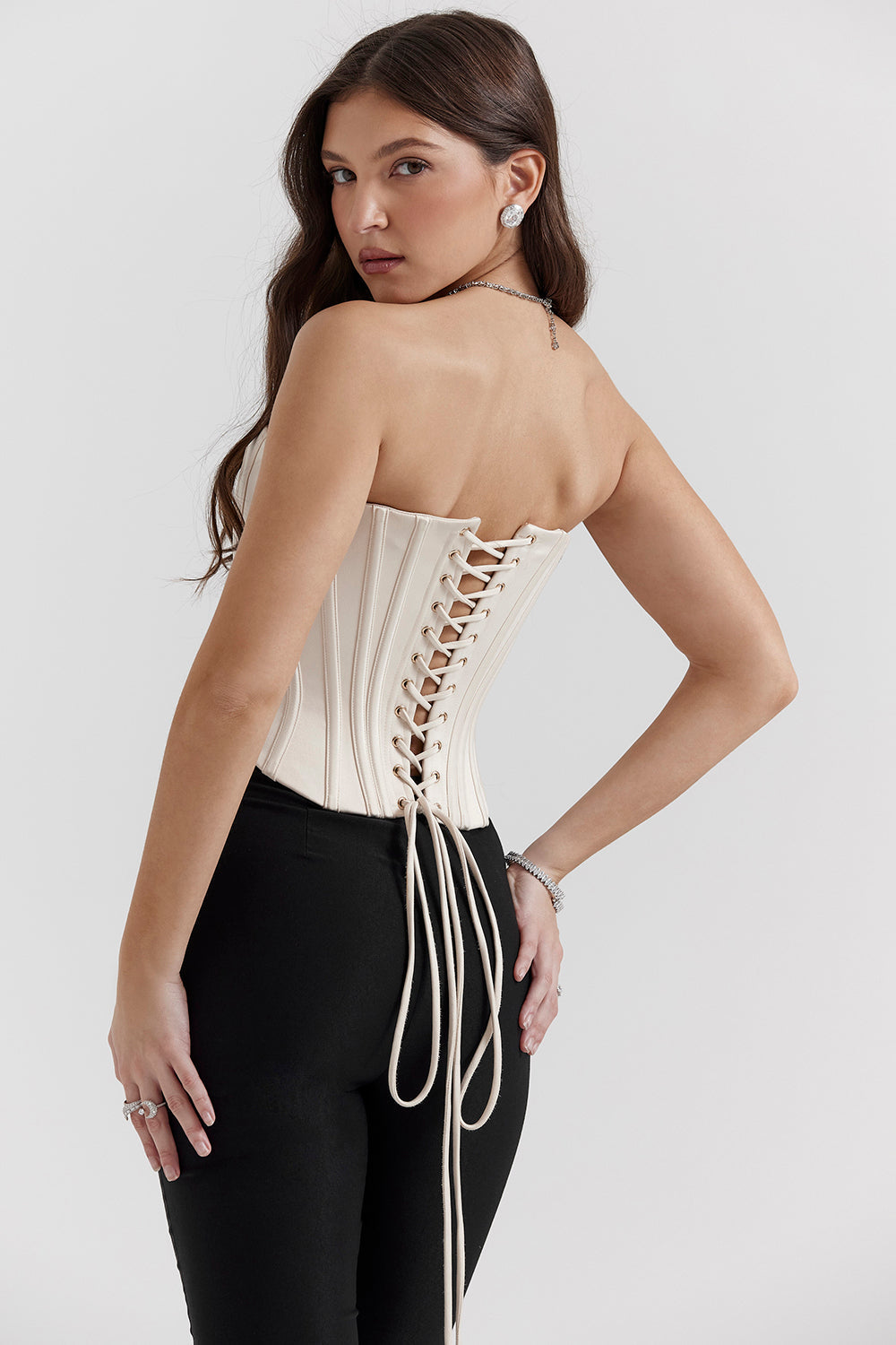 Corset with lace back