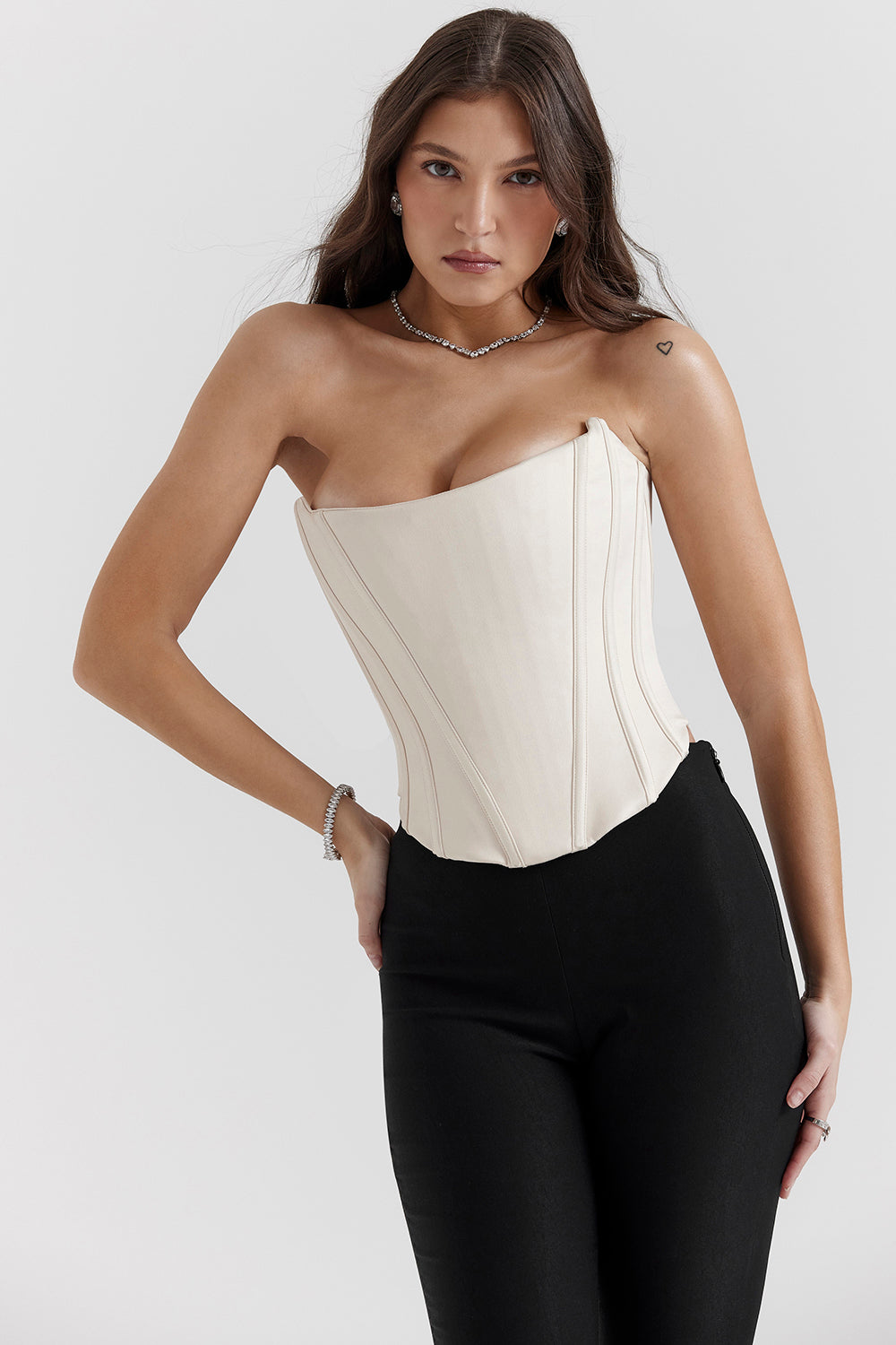 Corset with lace back