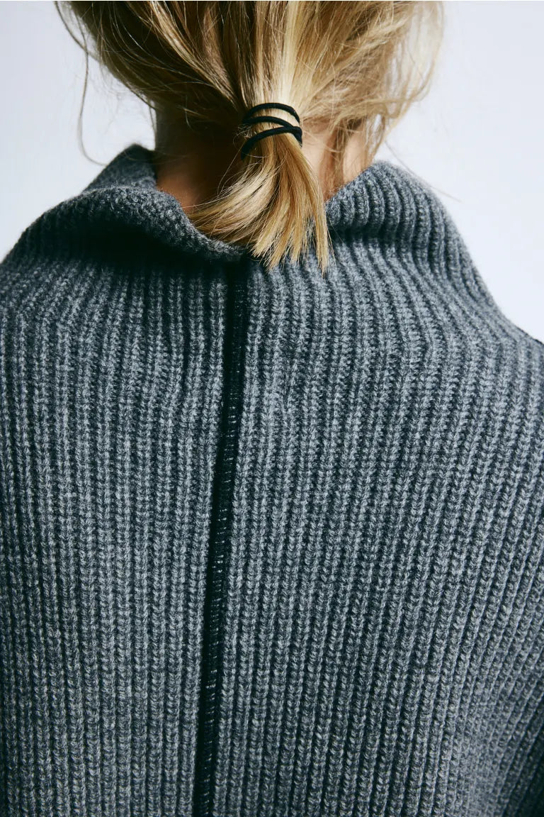 Large wool sweater in silhouette