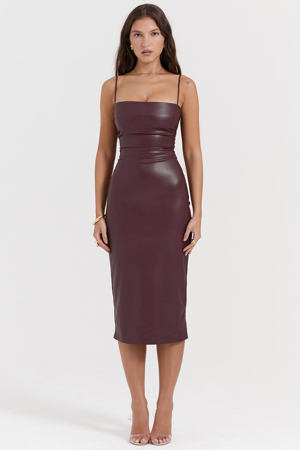 Luxury leather dress