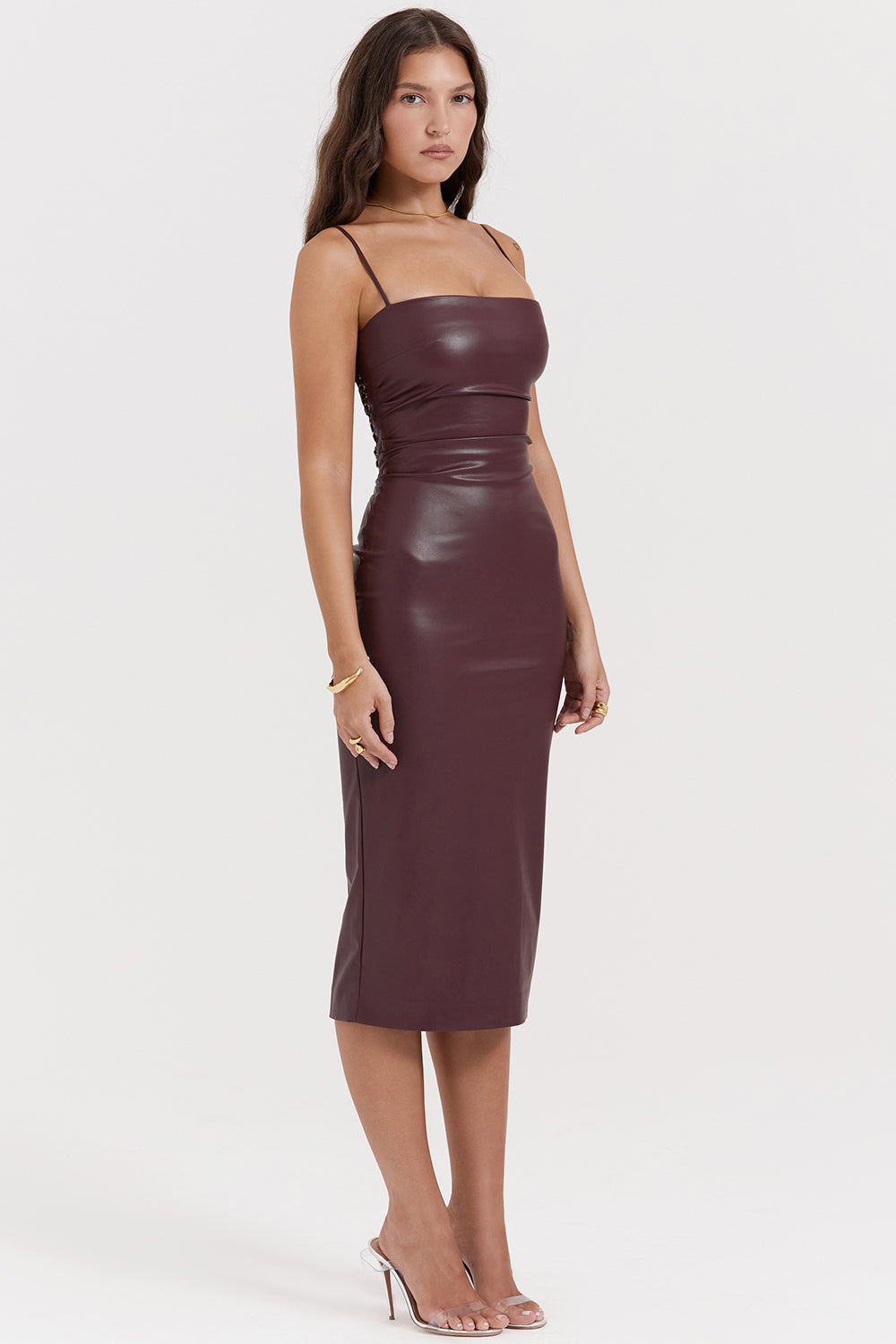 Luxury leather dress