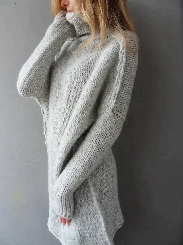 Gray sweater in oversize