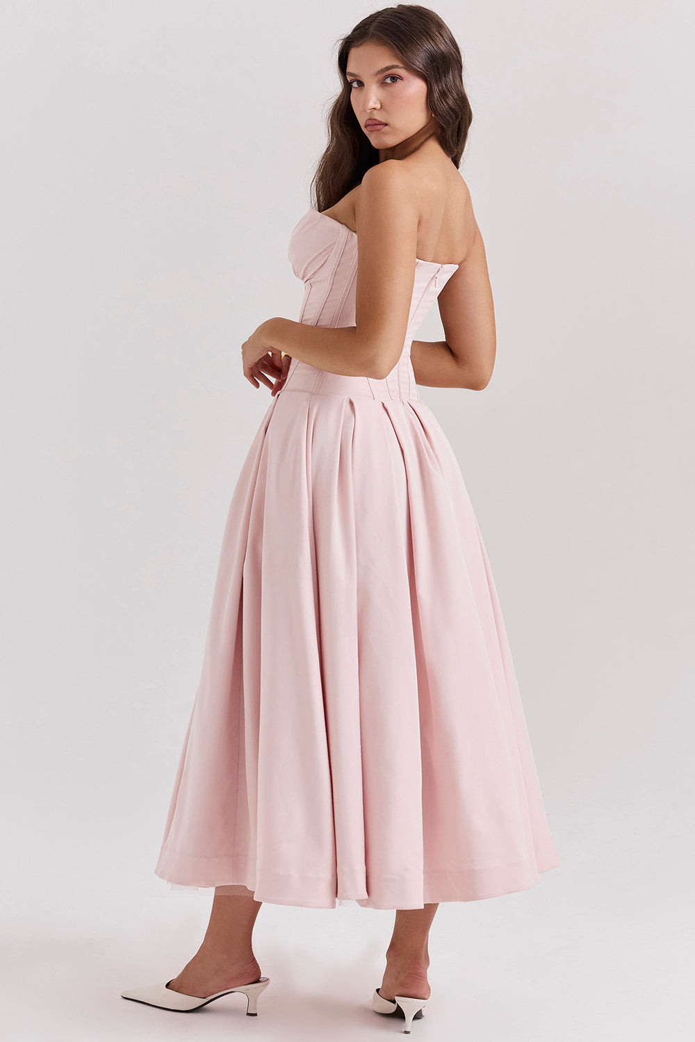 Ballerina strapless midi dress