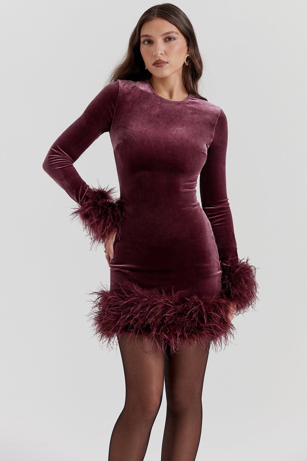 Velvet mini dress