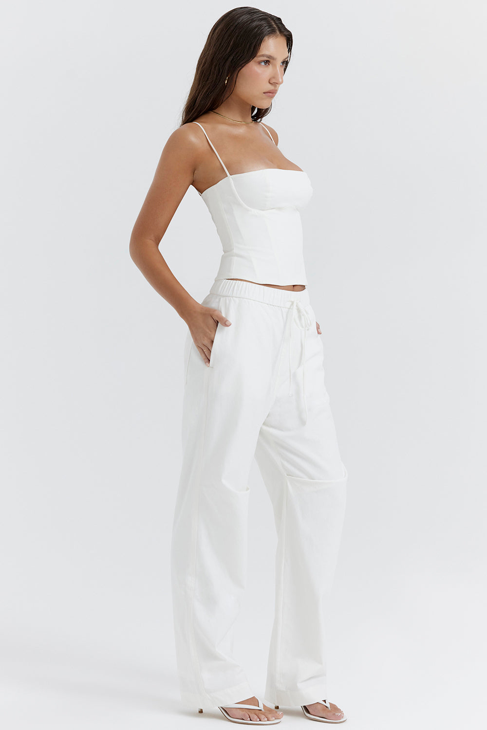 Elegant structured corset with pants