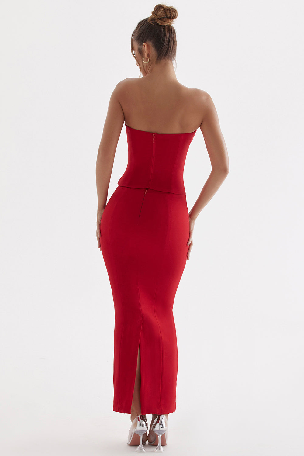 Red Rose Taucha corset with maxi skirt