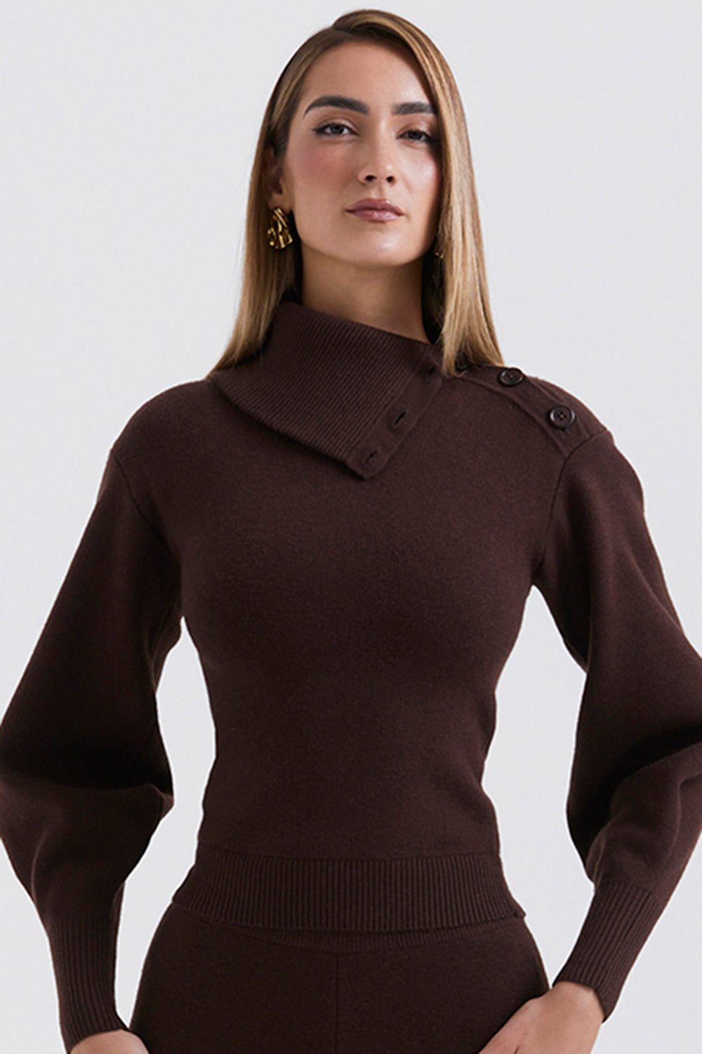 Cashmere blend sweater with trousers