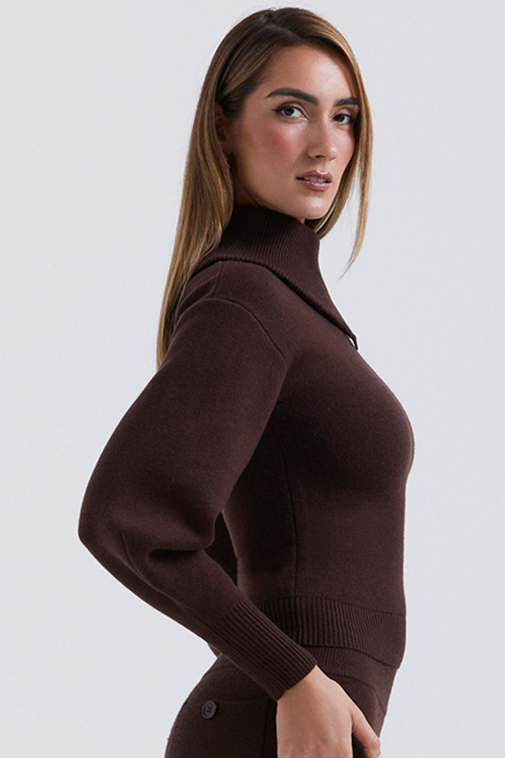 Cashmere blend sweater with trousers