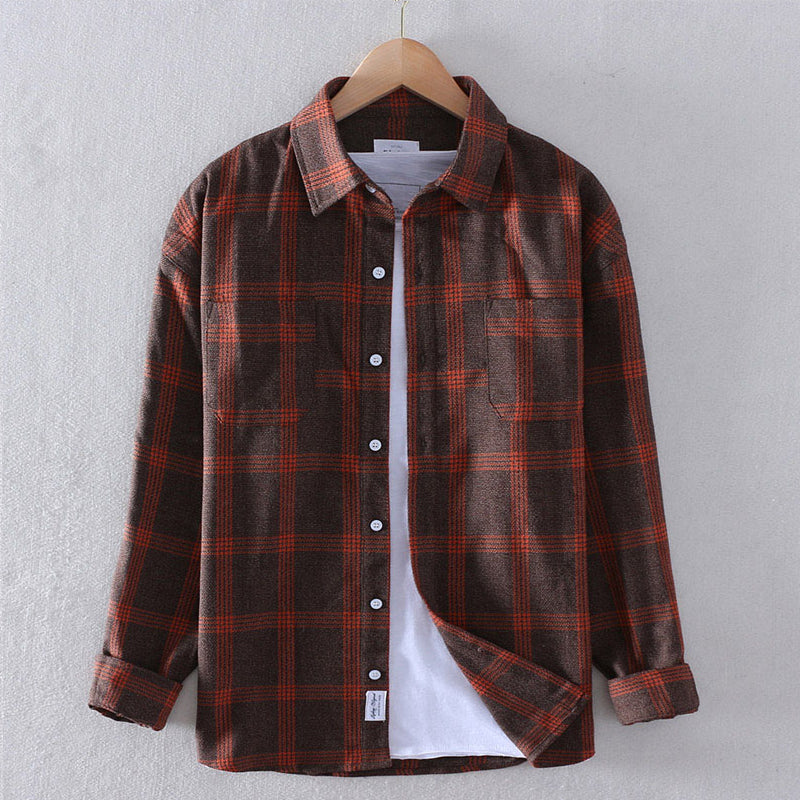 Casual checked men's shirt