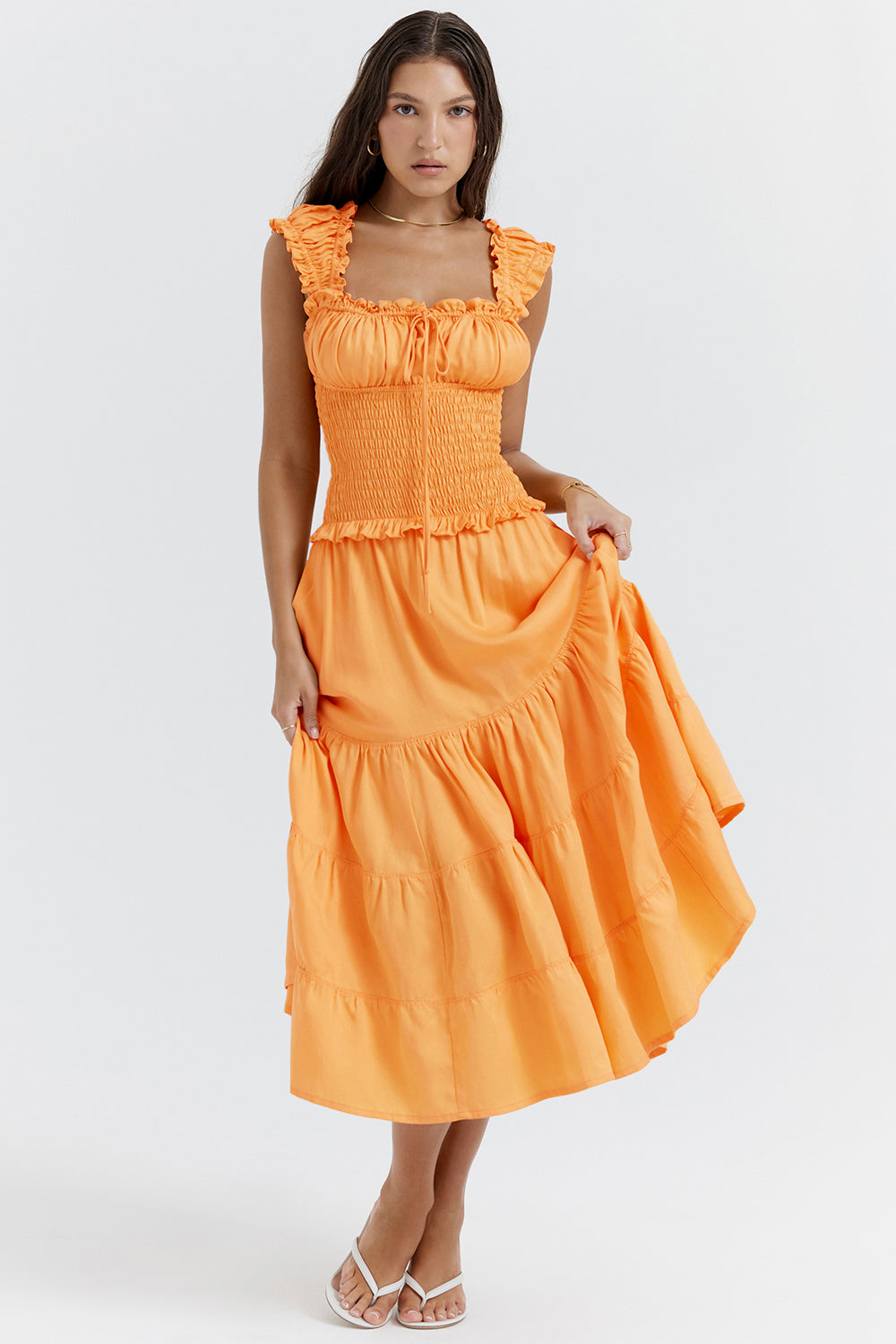 Apricot summer dress