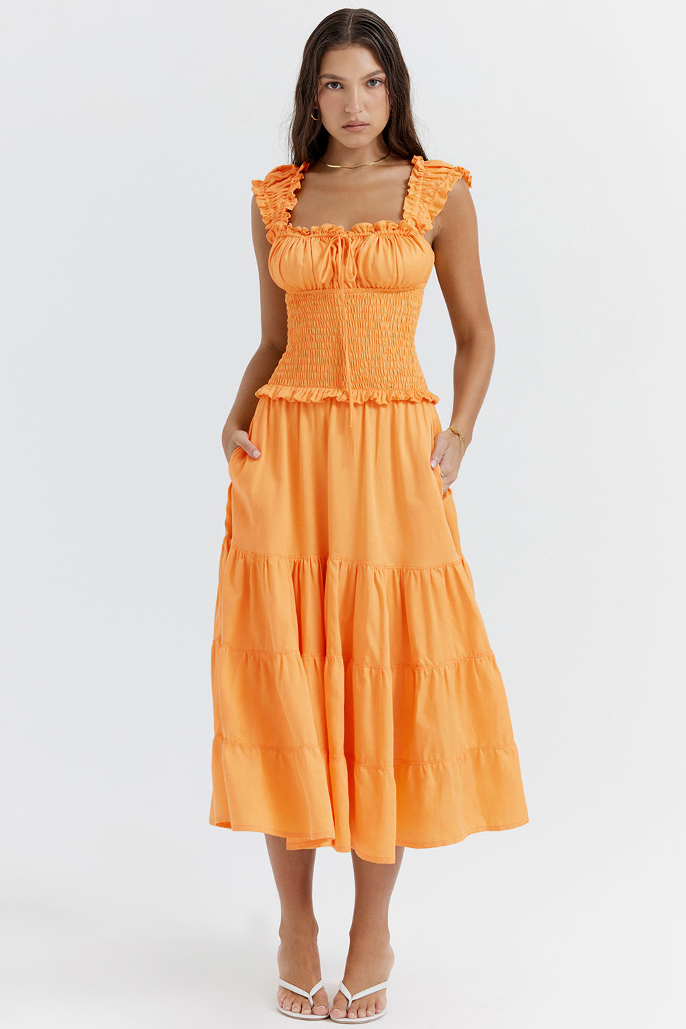 Apricot summer dress