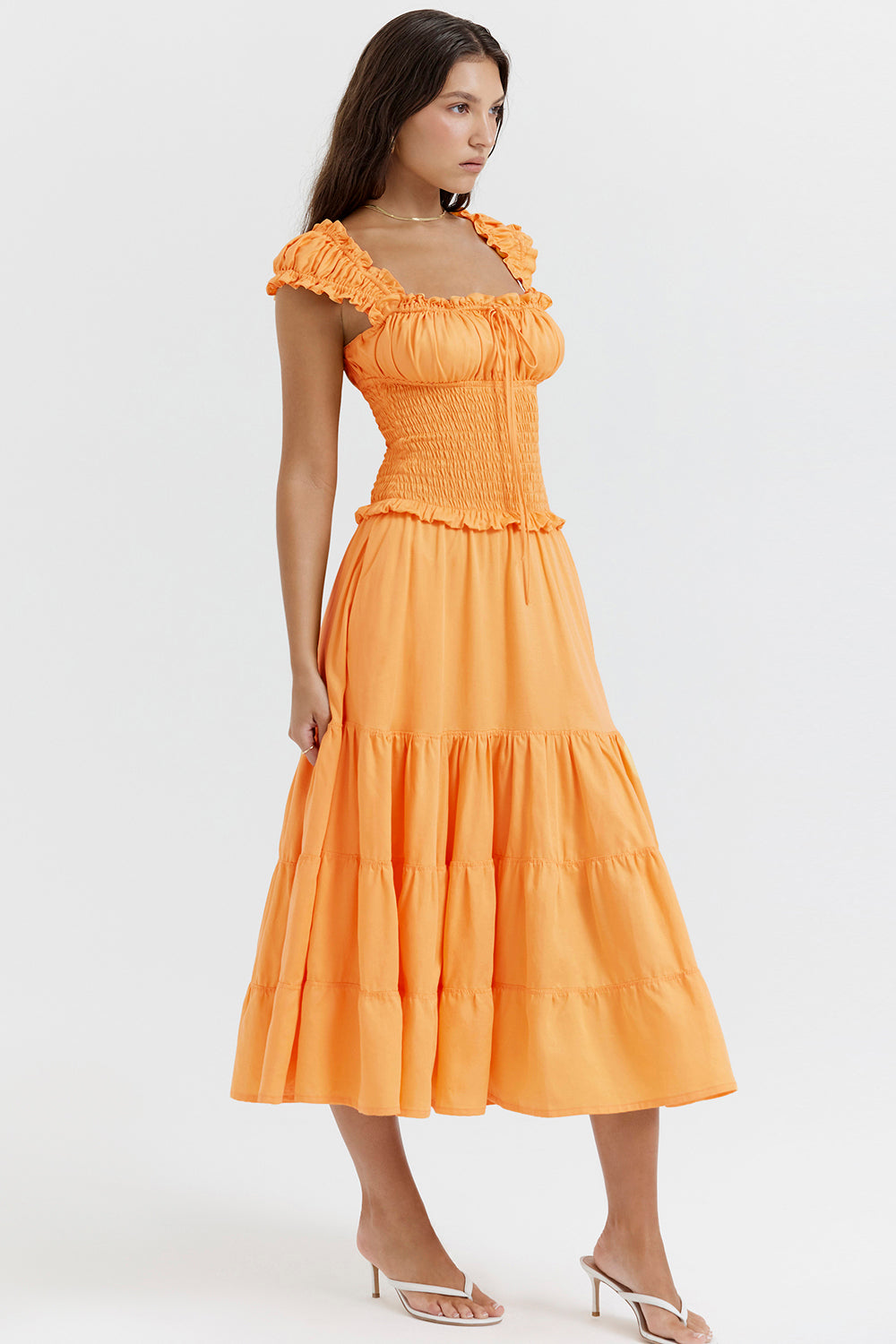 Apricot summer dress