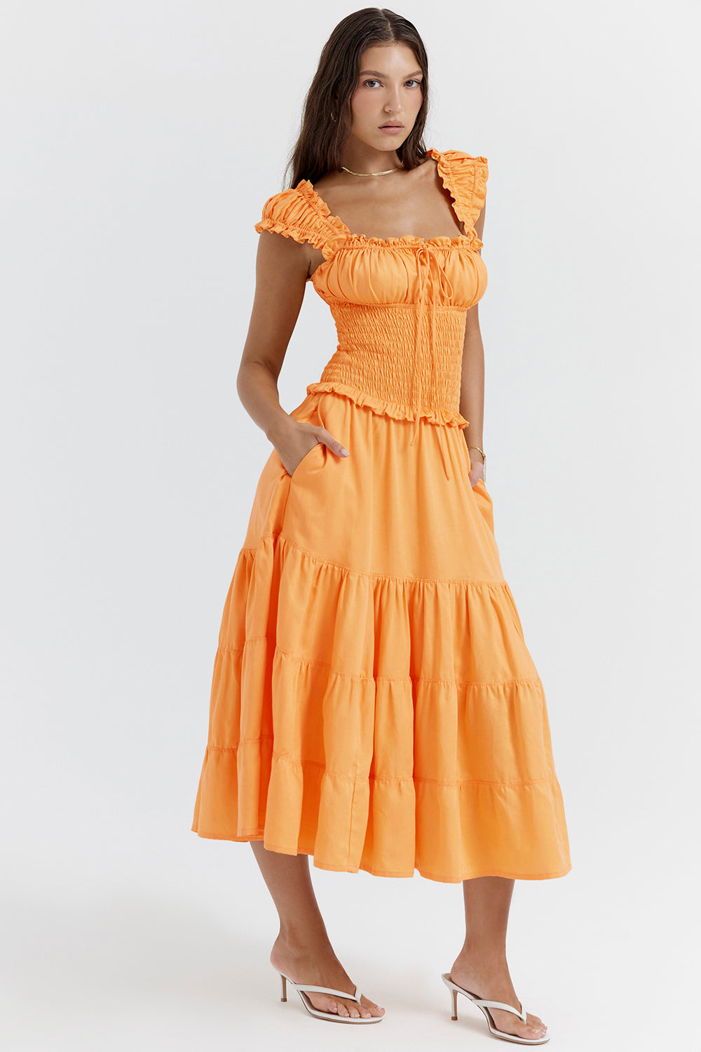 Apricot summer dress