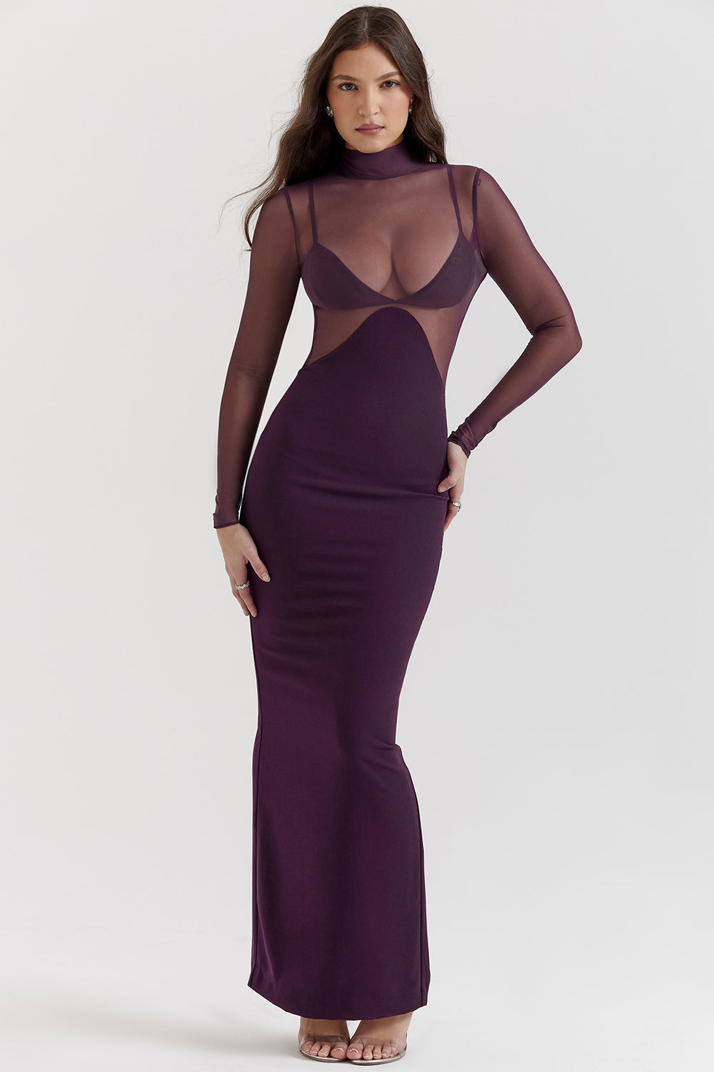 Black grape maxi dress