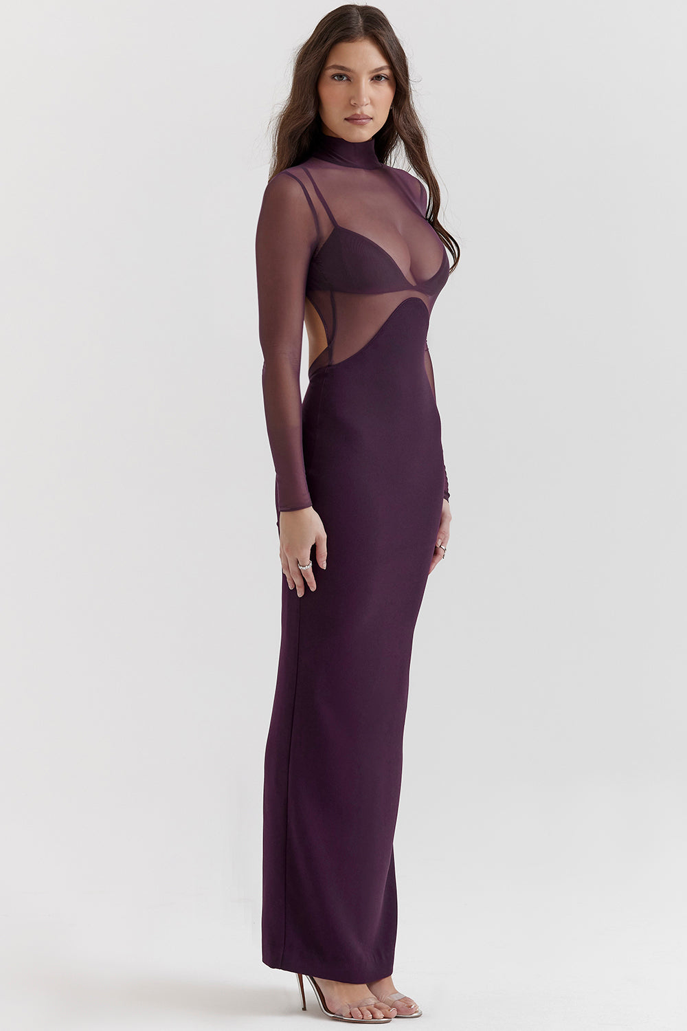 Black grape maxi dress