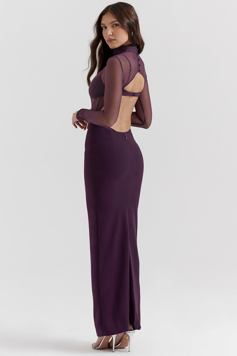 Black grape maxi dress