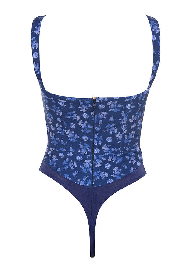 Sapphire bodysuit with floral print