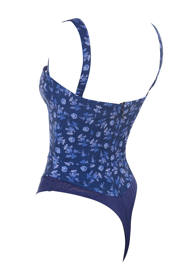 Sapphire bodysuit with floral print