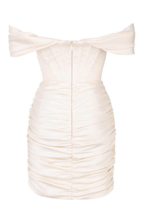 Ivory satin corset dress